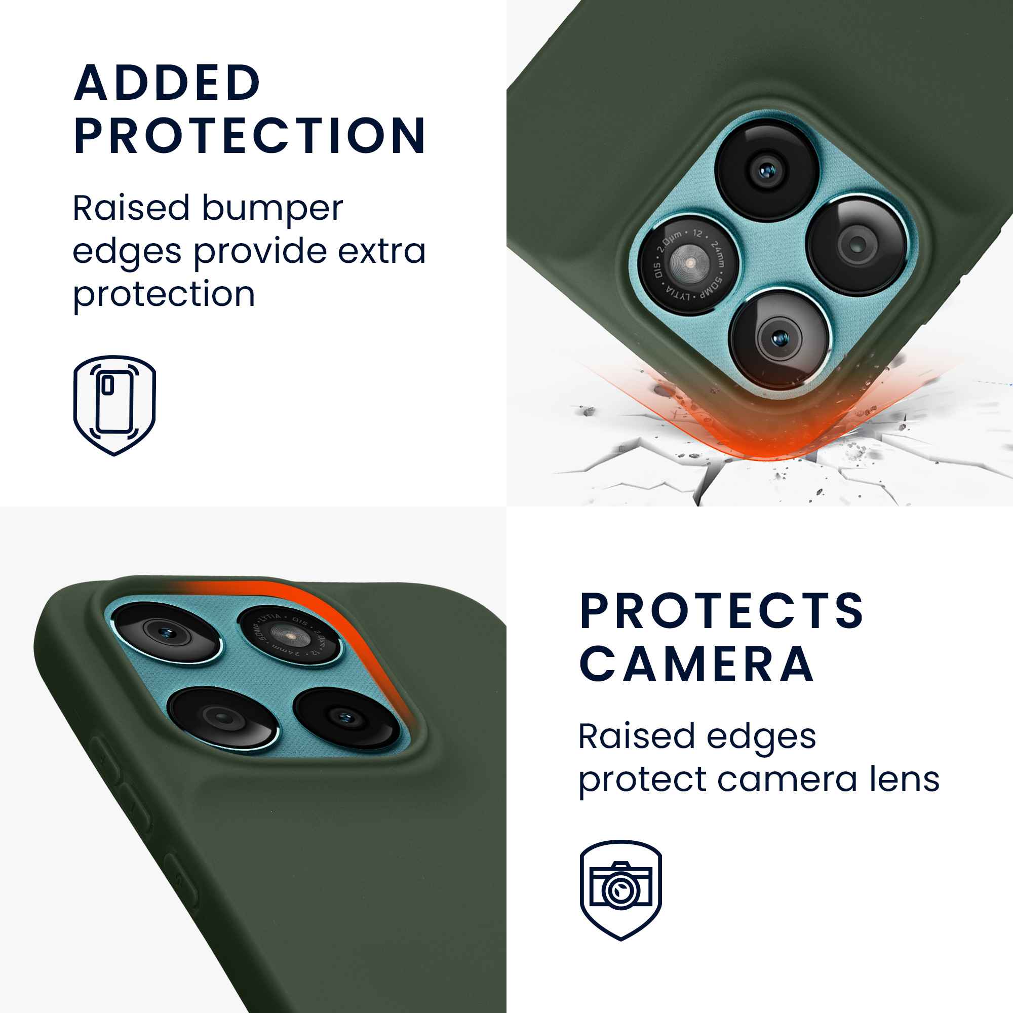 Pouzdro pro Motorola Moto G67 / G77 / G87 kwmobile TPU - tmavě zelená