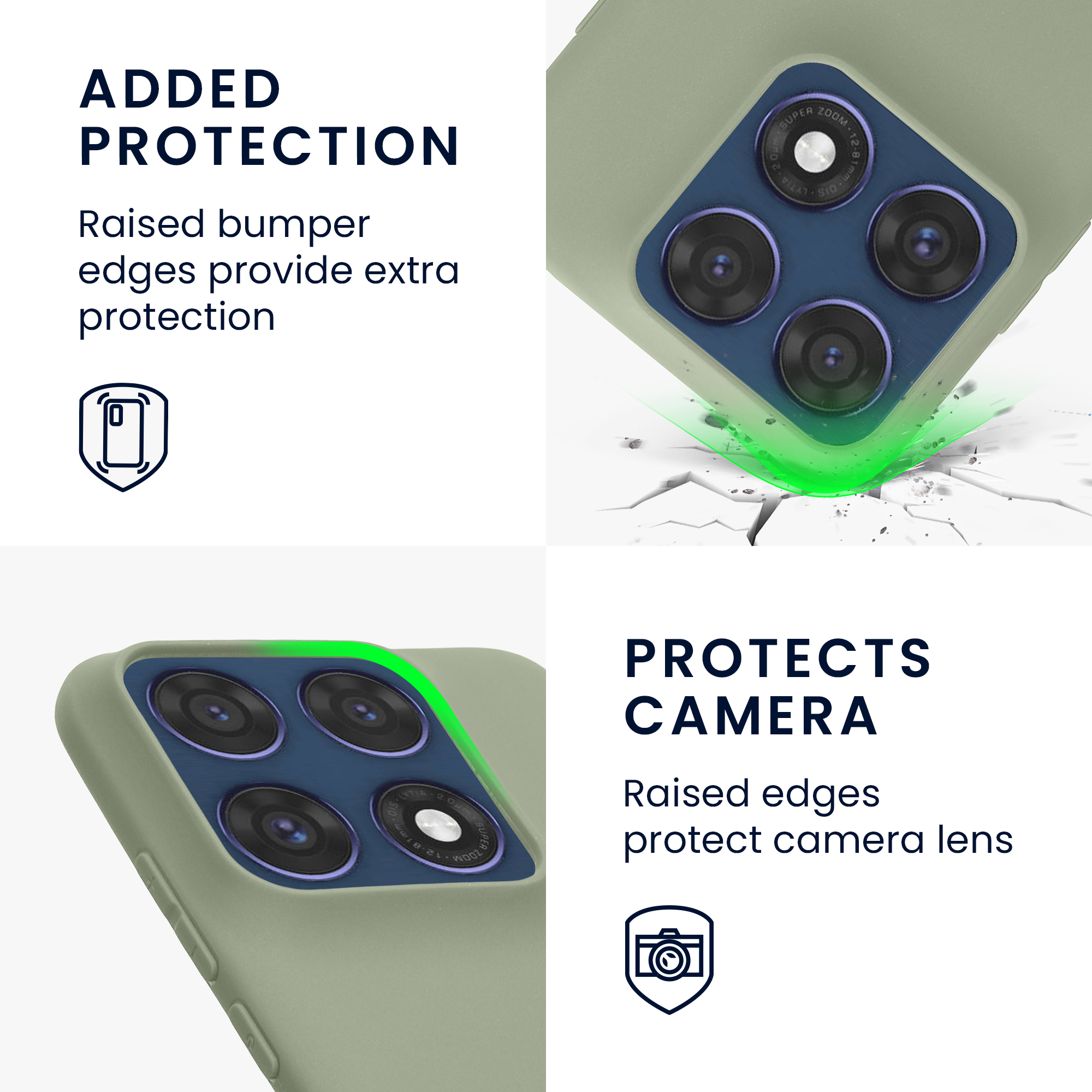 Pouzdro pro Motorola Edge 70 Pro kwmobile TPU - šedozelená