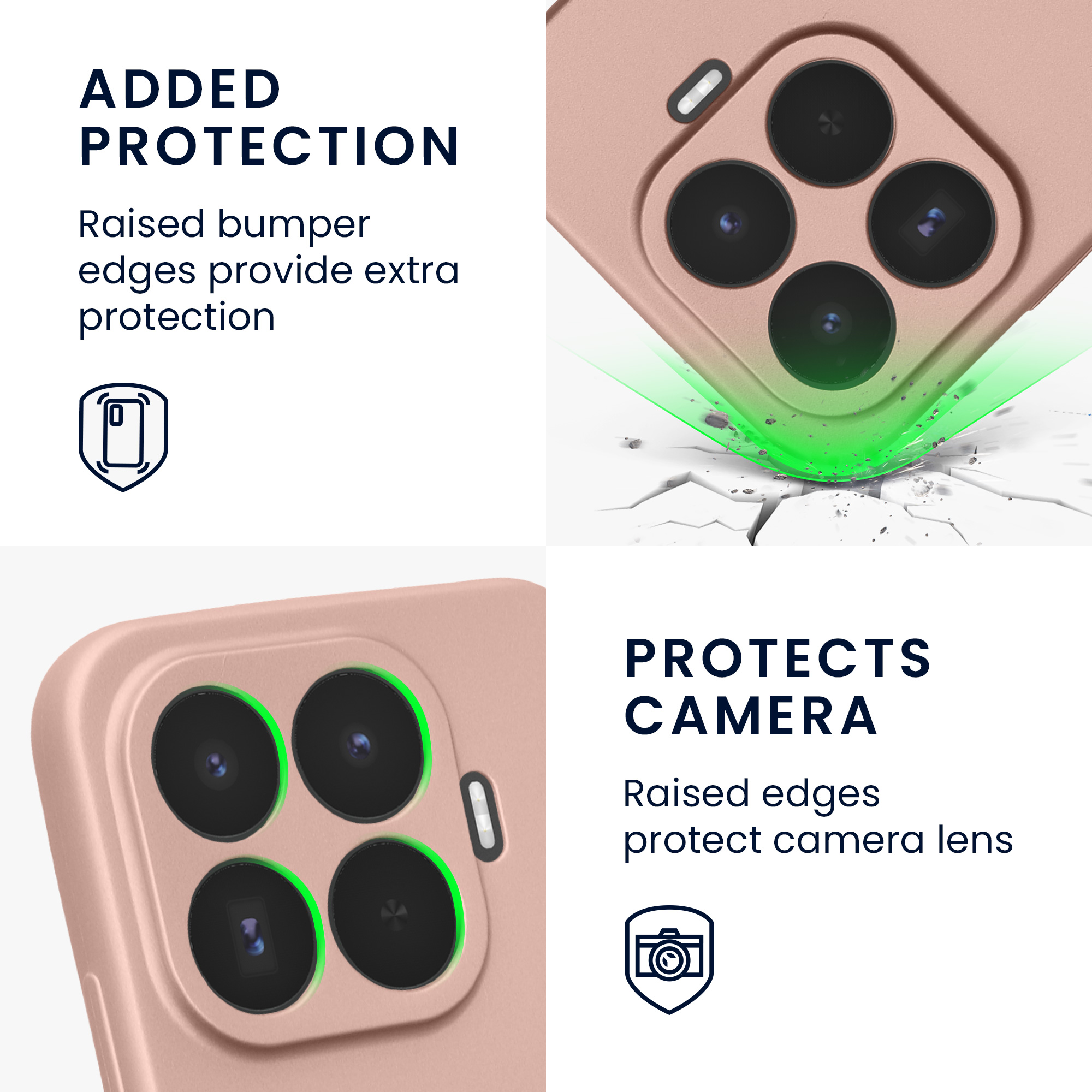Pouzdro pro Xiaomi 17T kwmobile metalické TPU - metalická růžové zlato