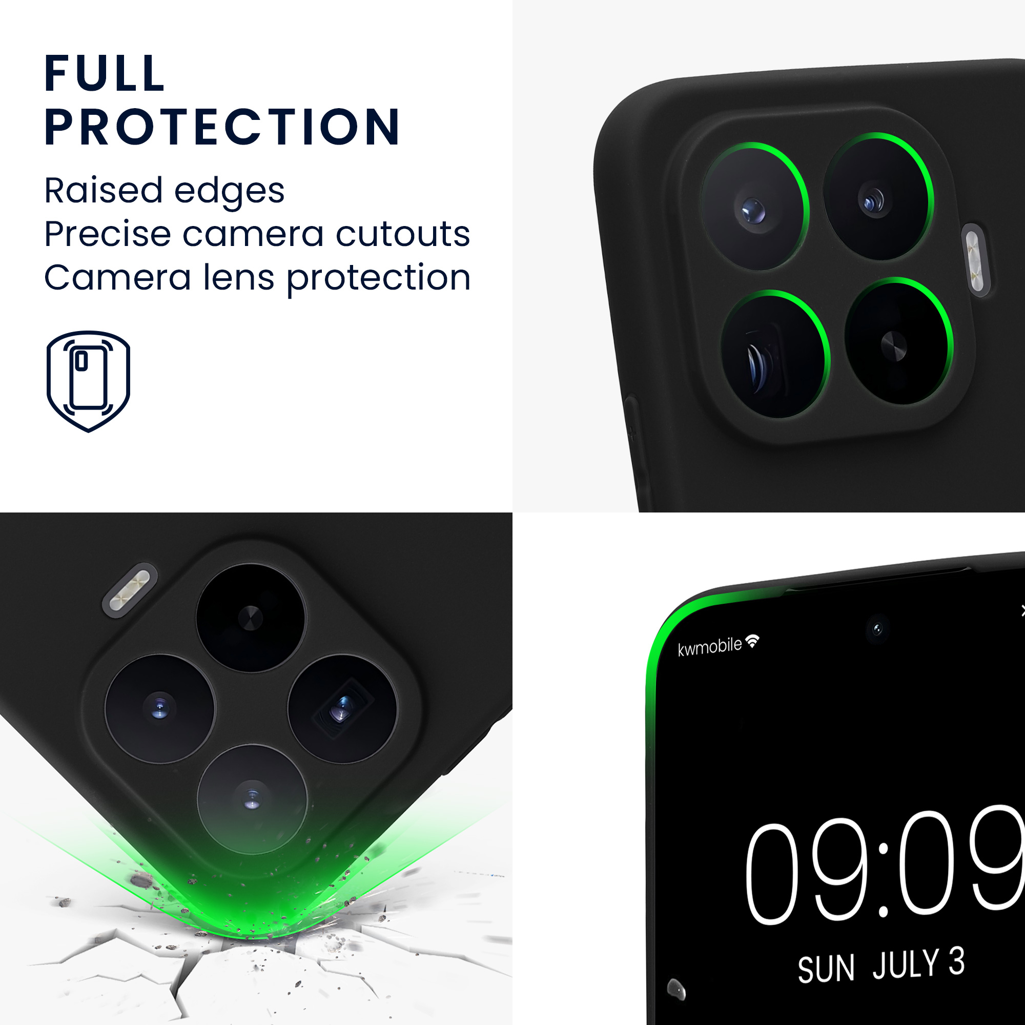 Pouzdro pro Xiaomi 17T Pro kwmobile tenké TPU - matná černá