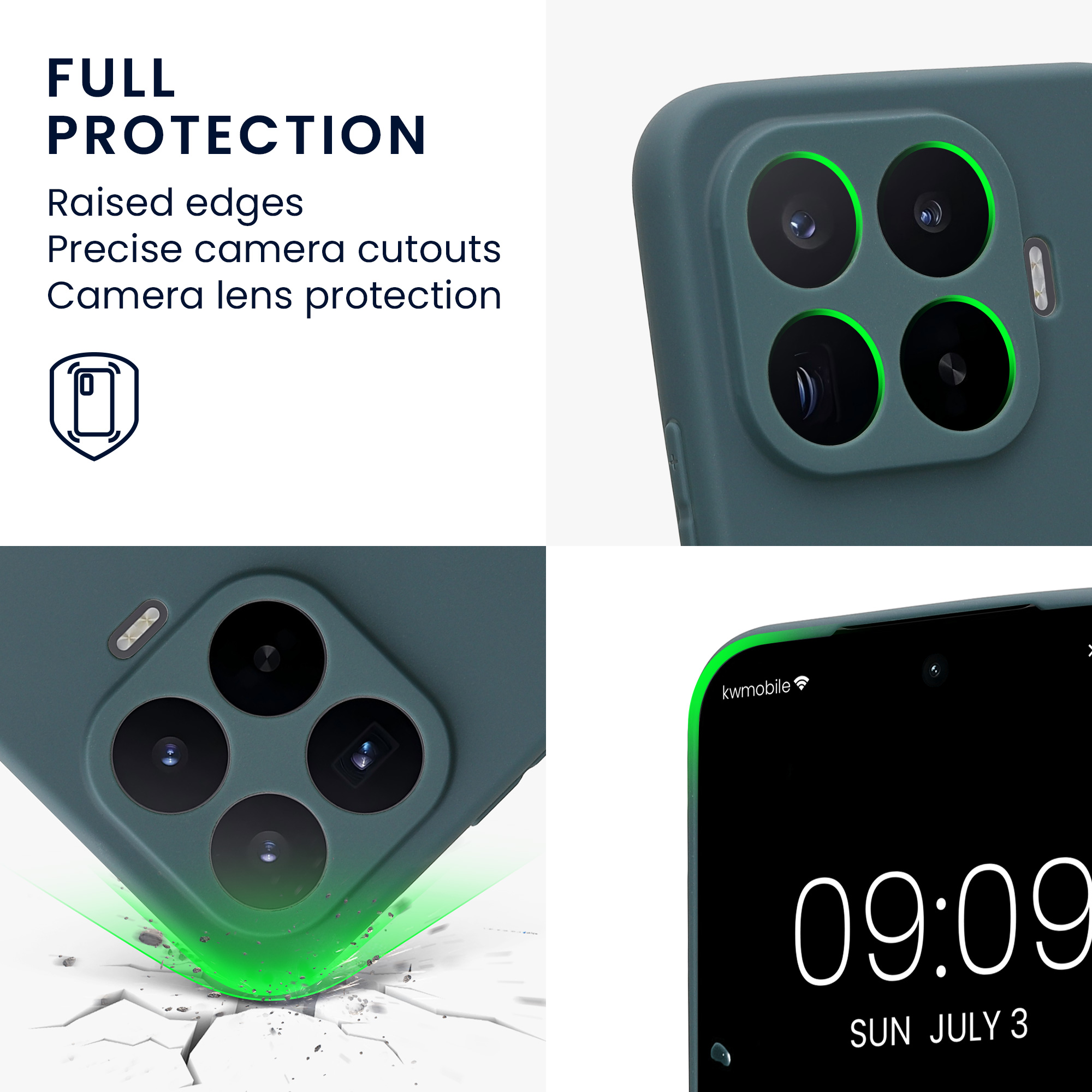 Pouzdro pro Xiaomi 17T Pro kwmobile tenké TPU - tmavá antracitová