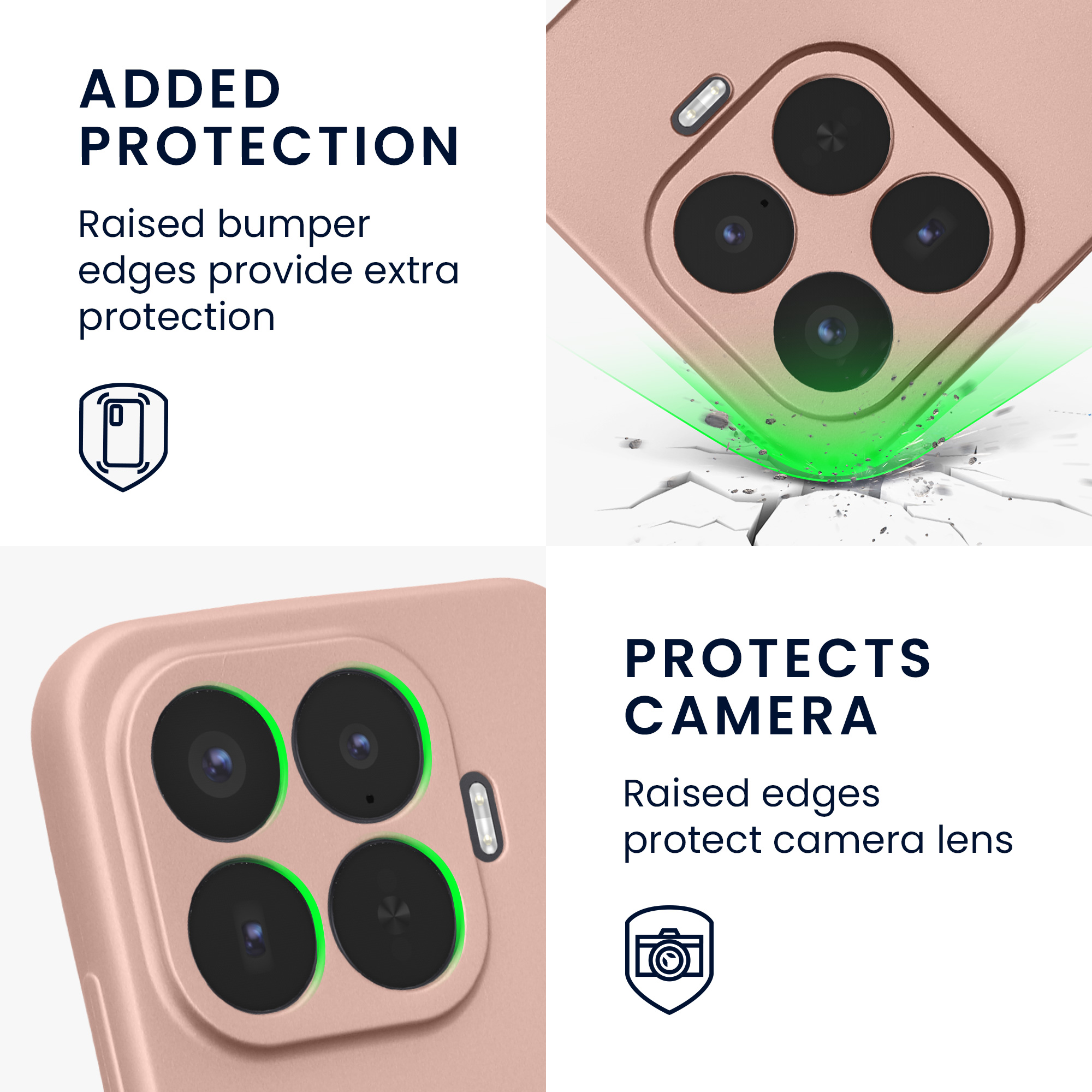 Pouzdro pro Xiaomi 17T Pro kwmobile metalické TPU - metalická růžové zlato