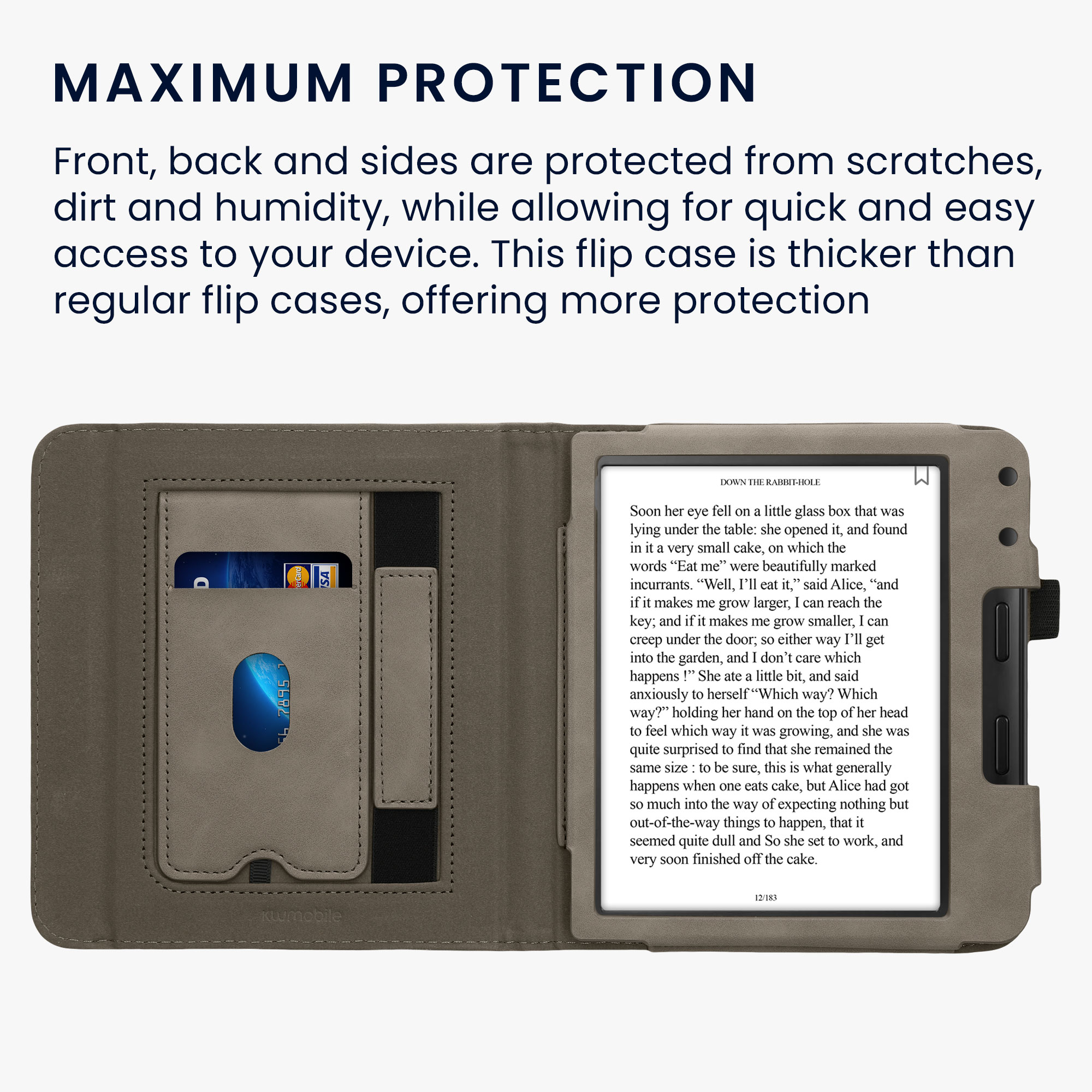 kwmobile pouzdro na čtečku Kobo Libra Colour Case, šedá