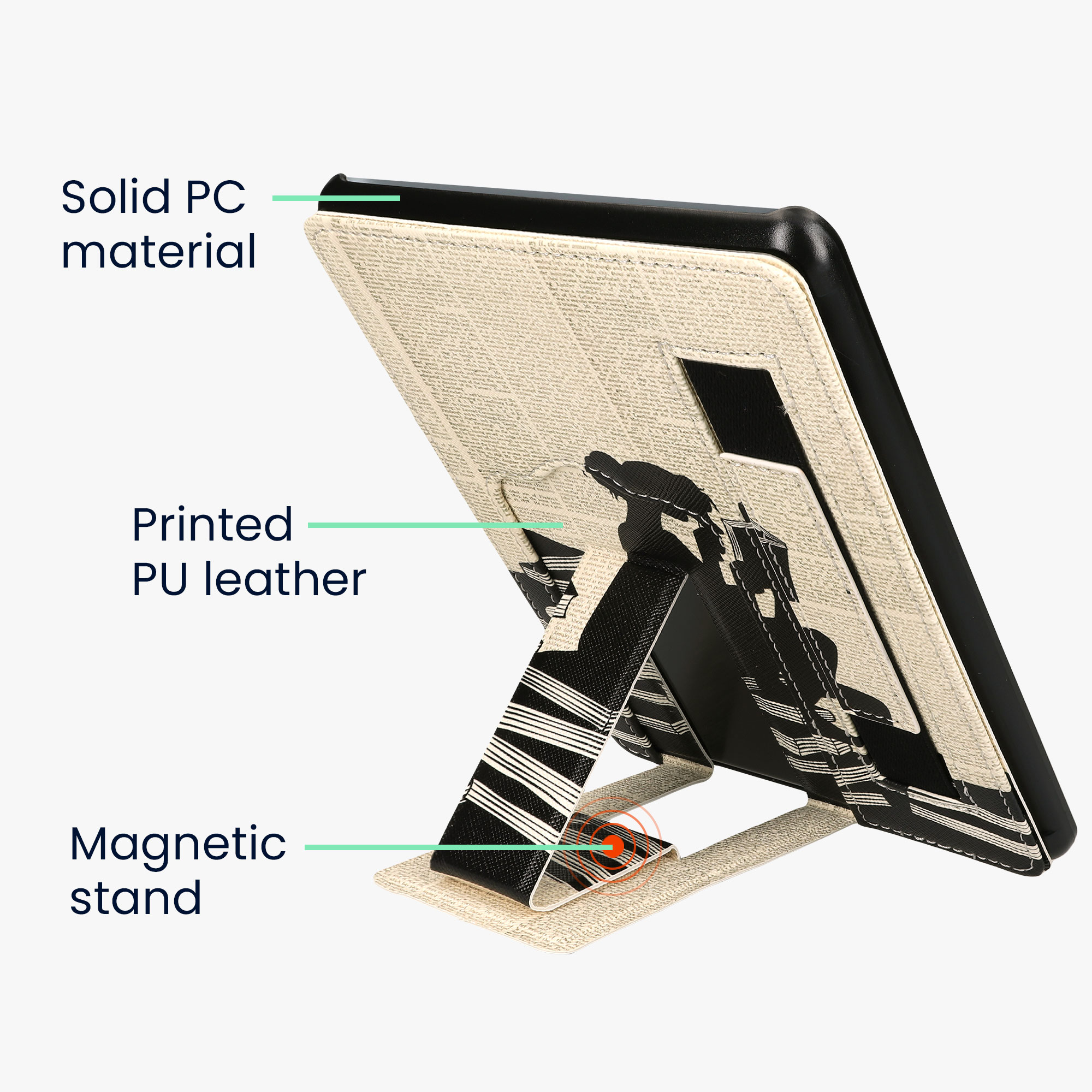 Pouzdro na čtečku kwmobile Kindle Paperwhite 11. gen. 2021 - černá / béžová