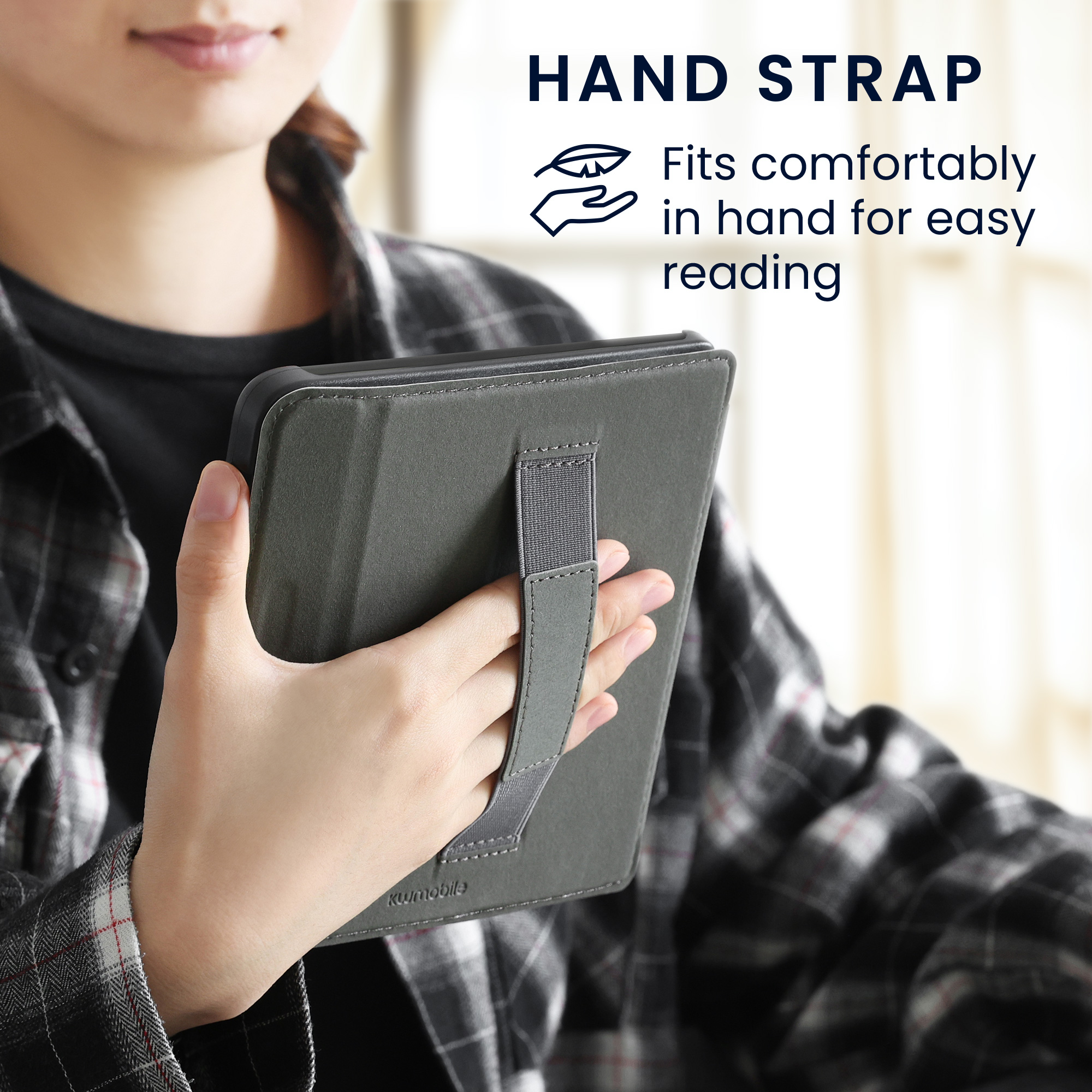 kwmobile pouzdro na čtečku Kobo Libra Colour, Dandelion Love šedá
