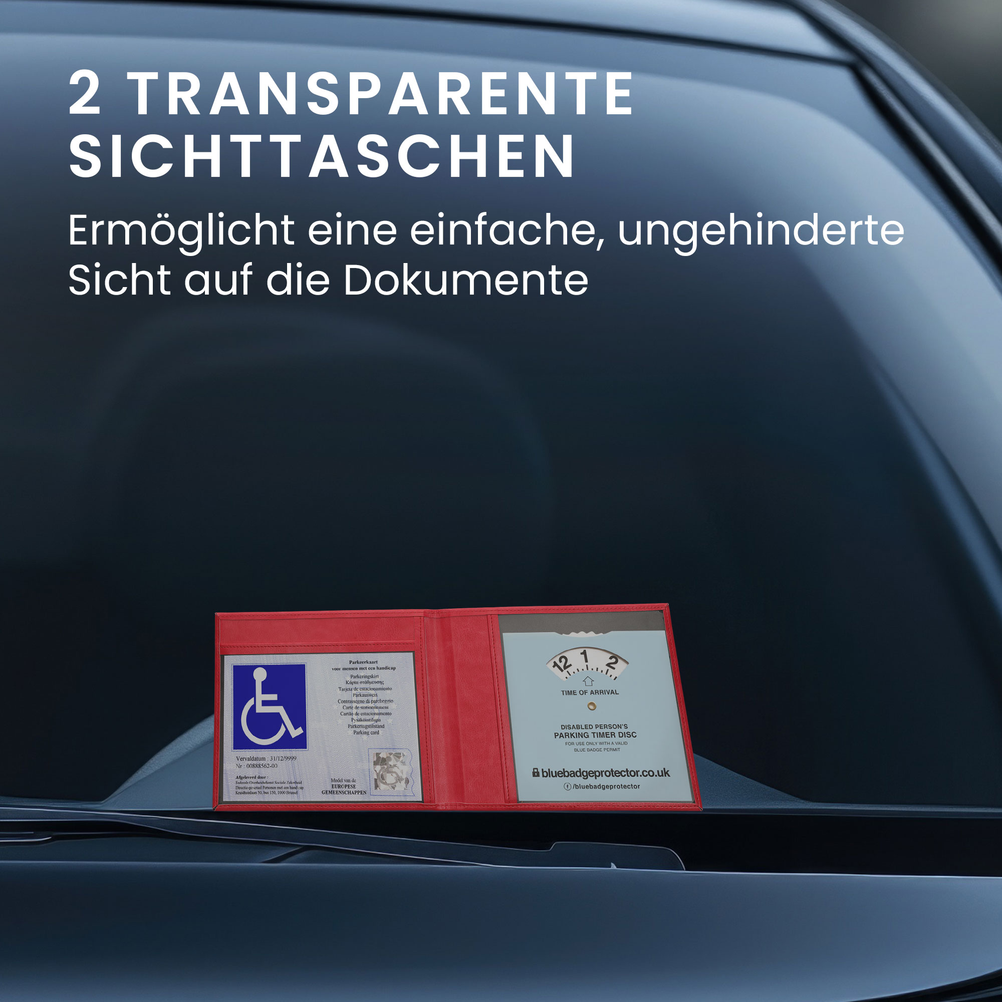 Pouzdro na průkaz Severely Handicapped Pass (German) kwmobile - neonově růžová