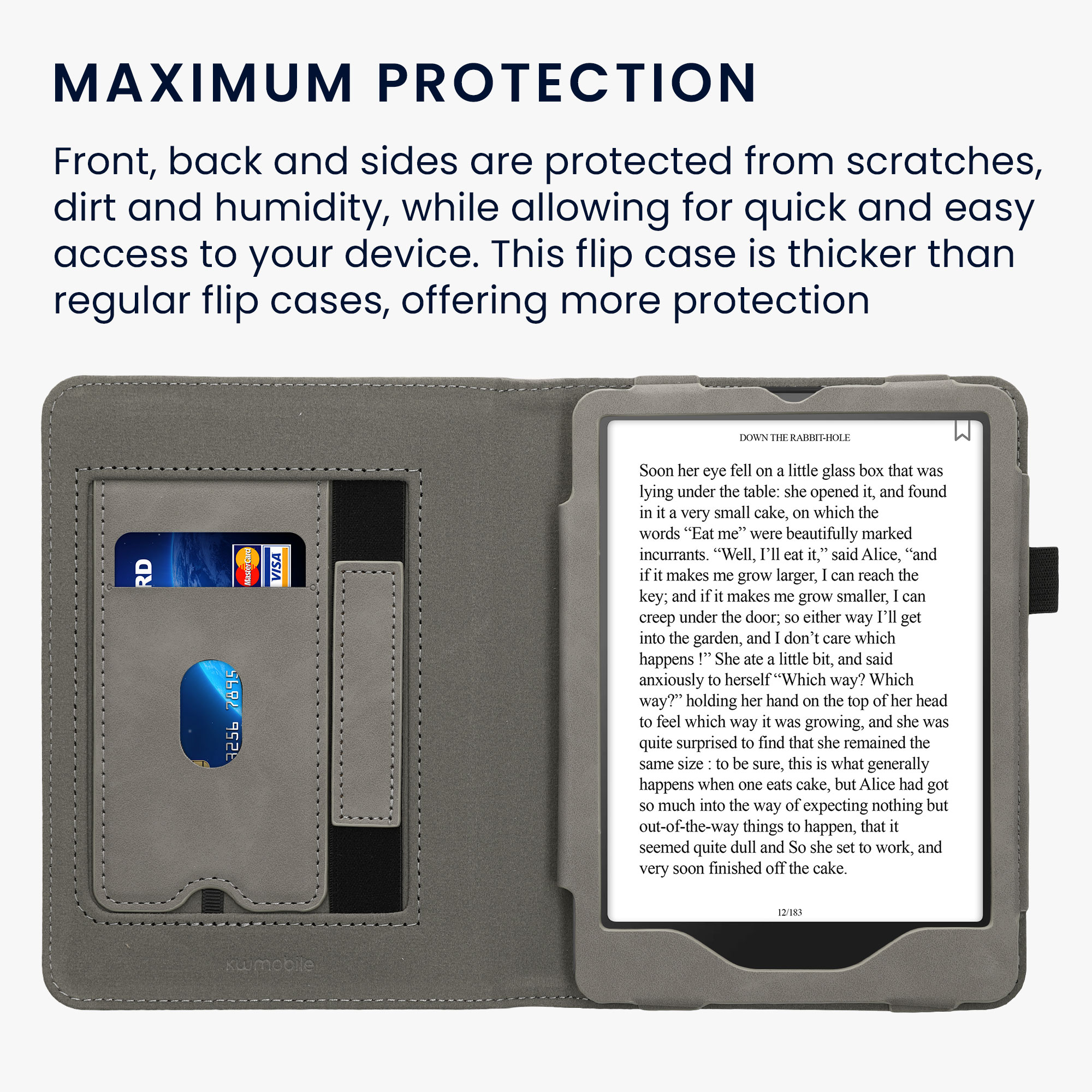 Pouzdro na čtečku kwmobile Kindle Paperwhite 2024 / Colorsoft - šedá