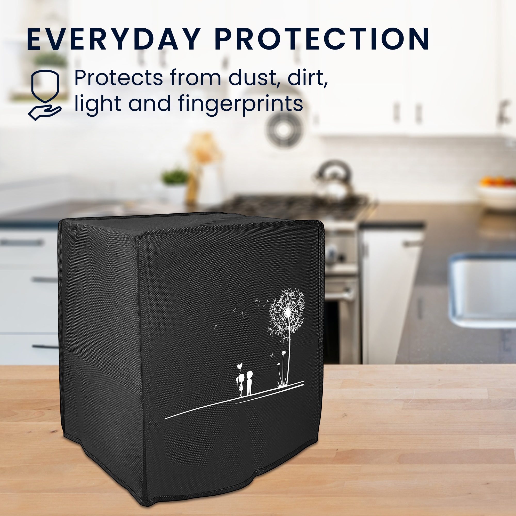 Kwmobile Obal na spotřebič Ninja Air Fryer MAX (5,2L) bílá / černá