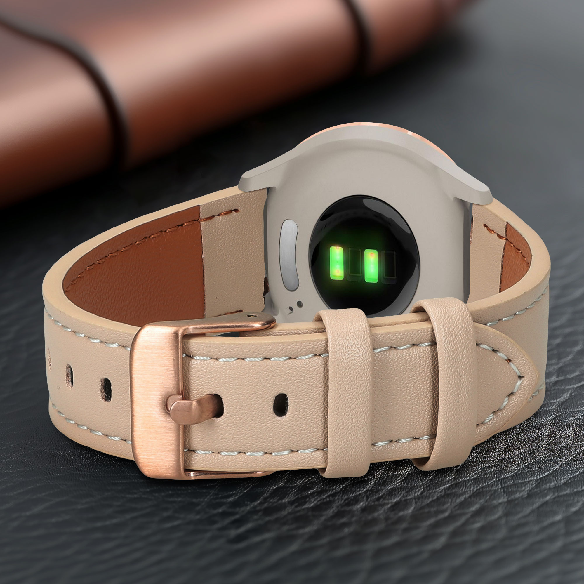 Řemínek kwmobile pro Garmin vivomove 3S / vivoactive 4S Watch - béžová / hnědá