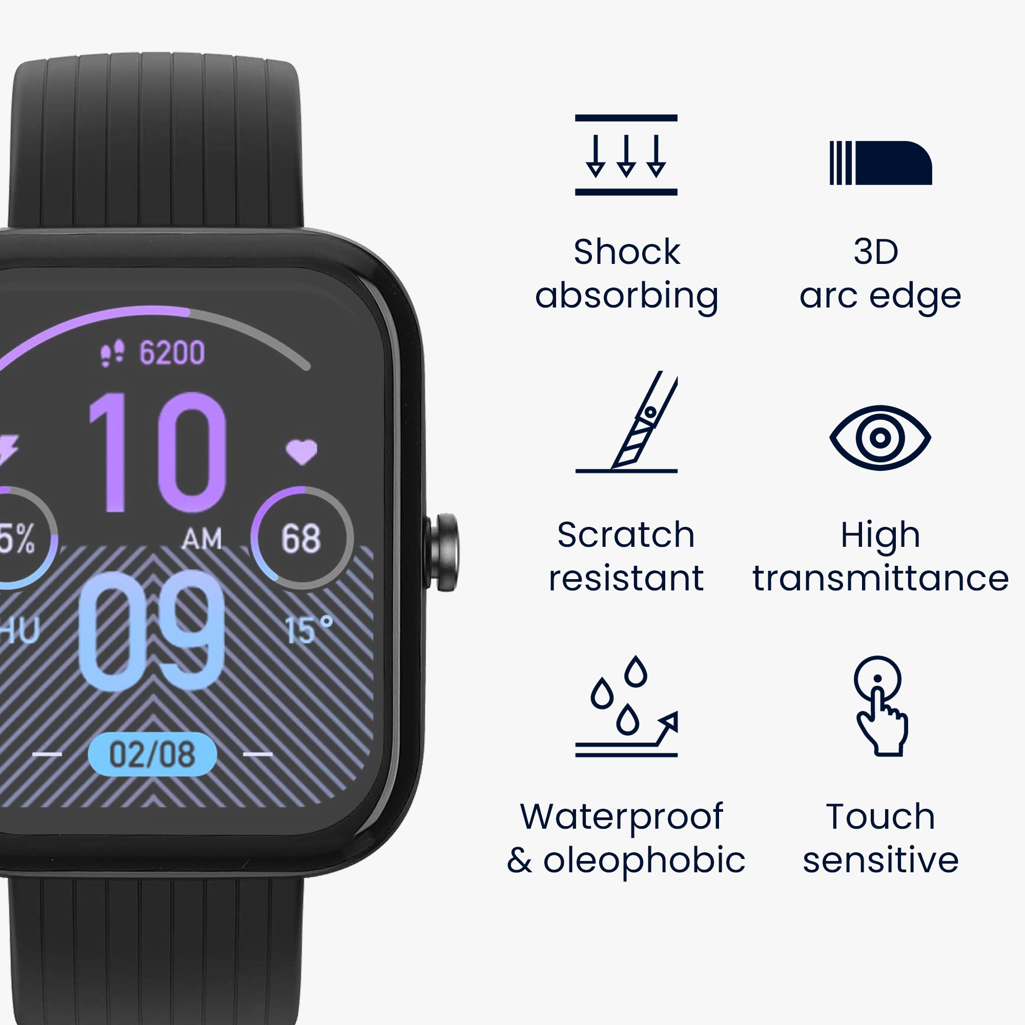 Sada 2 Ochranná fólie pro Huami Amazfit Bip 3 Pro kwmobile