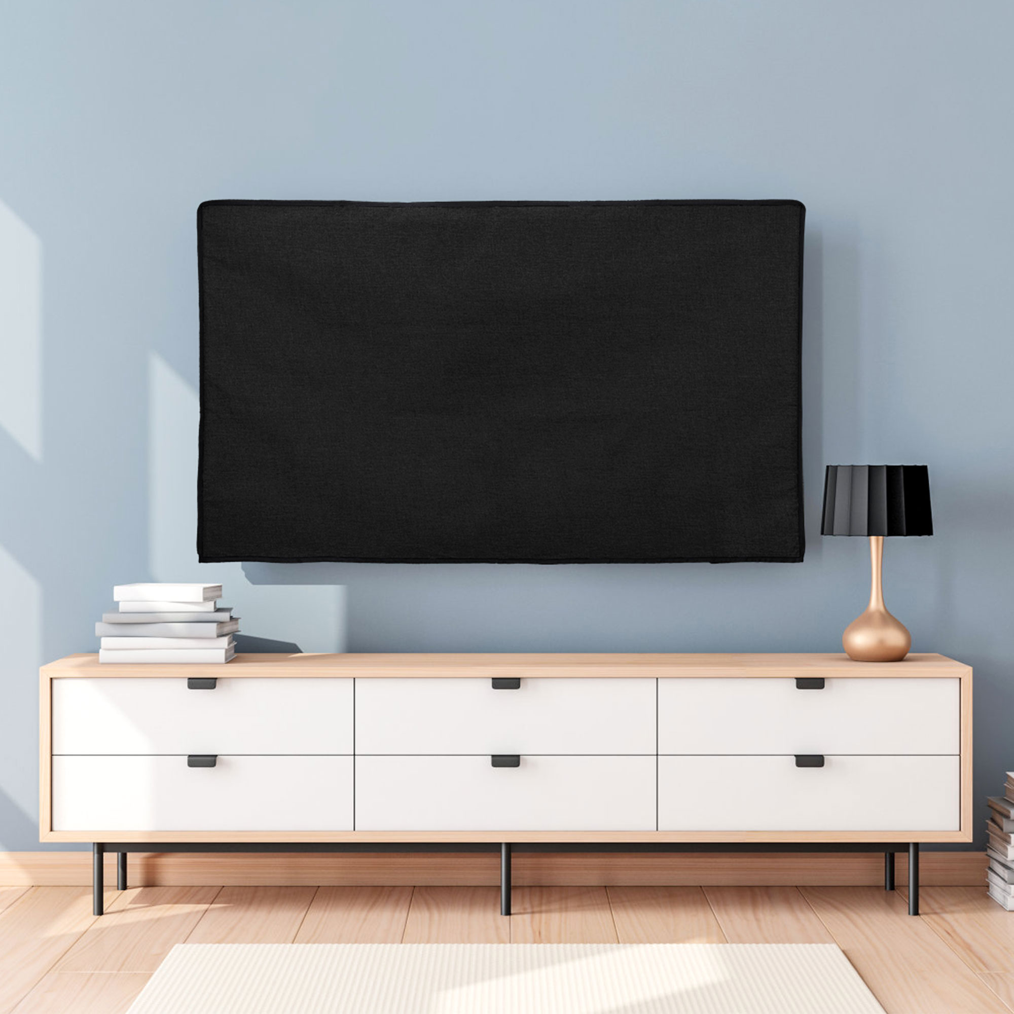 Prachový obal na TV 24" kwmobile kwmobile indoor 24" tv cover – linen fabric black