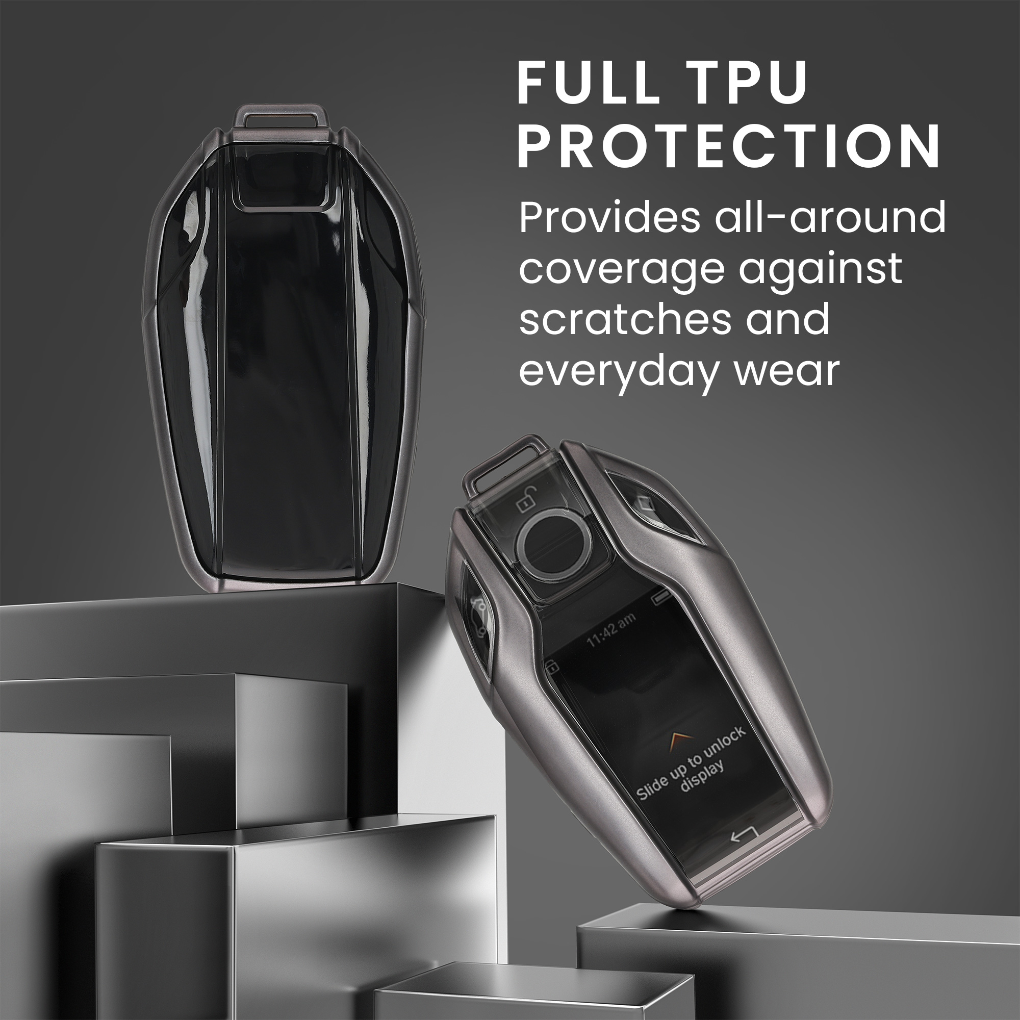 Tpu pouzdro na klíč od auta BMW Display Key protiskluzové matně černé