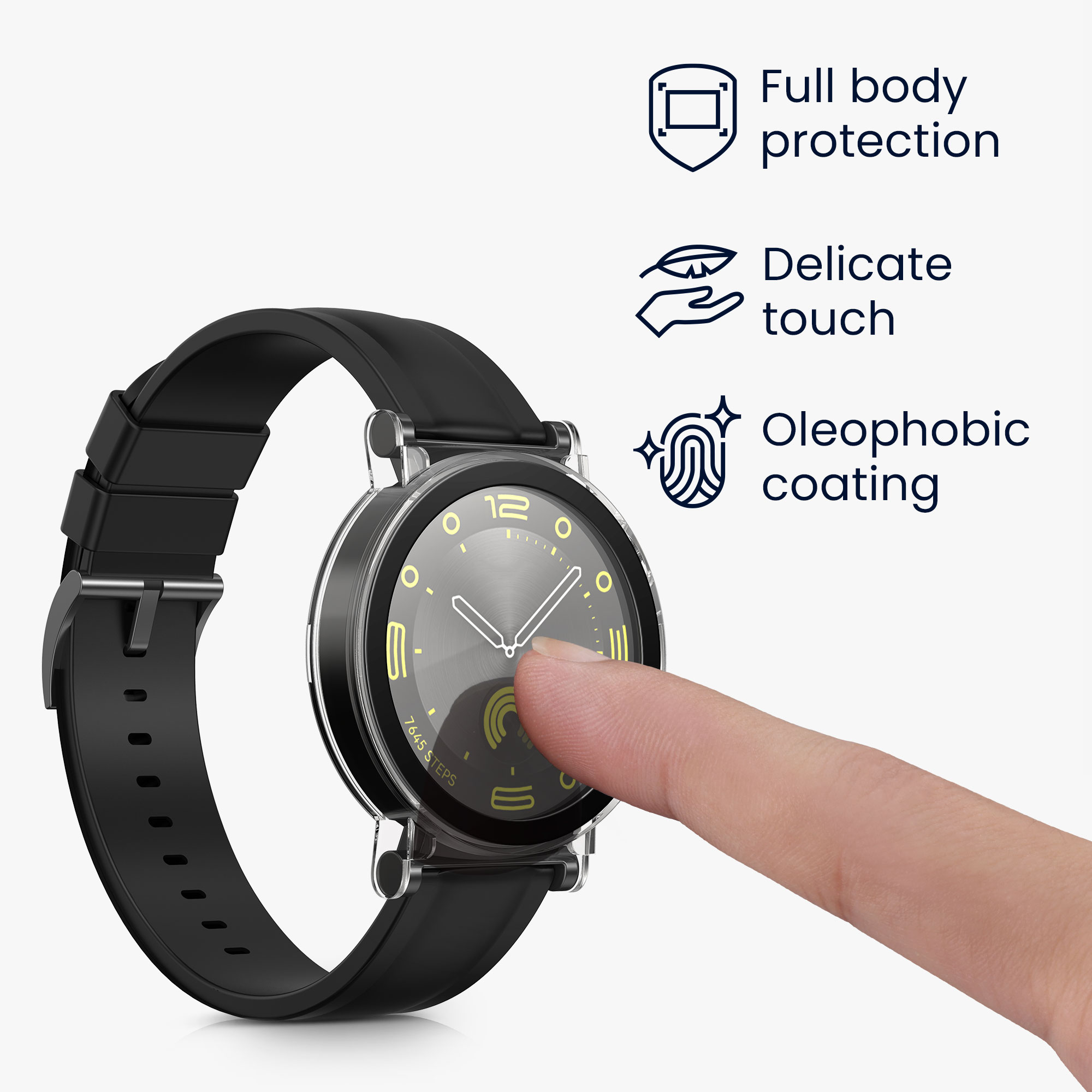 Ochranný kryt hodinky Huawei Watch GT4 41mm tvrzené sklo sada 2 ks průhledná kwmobile