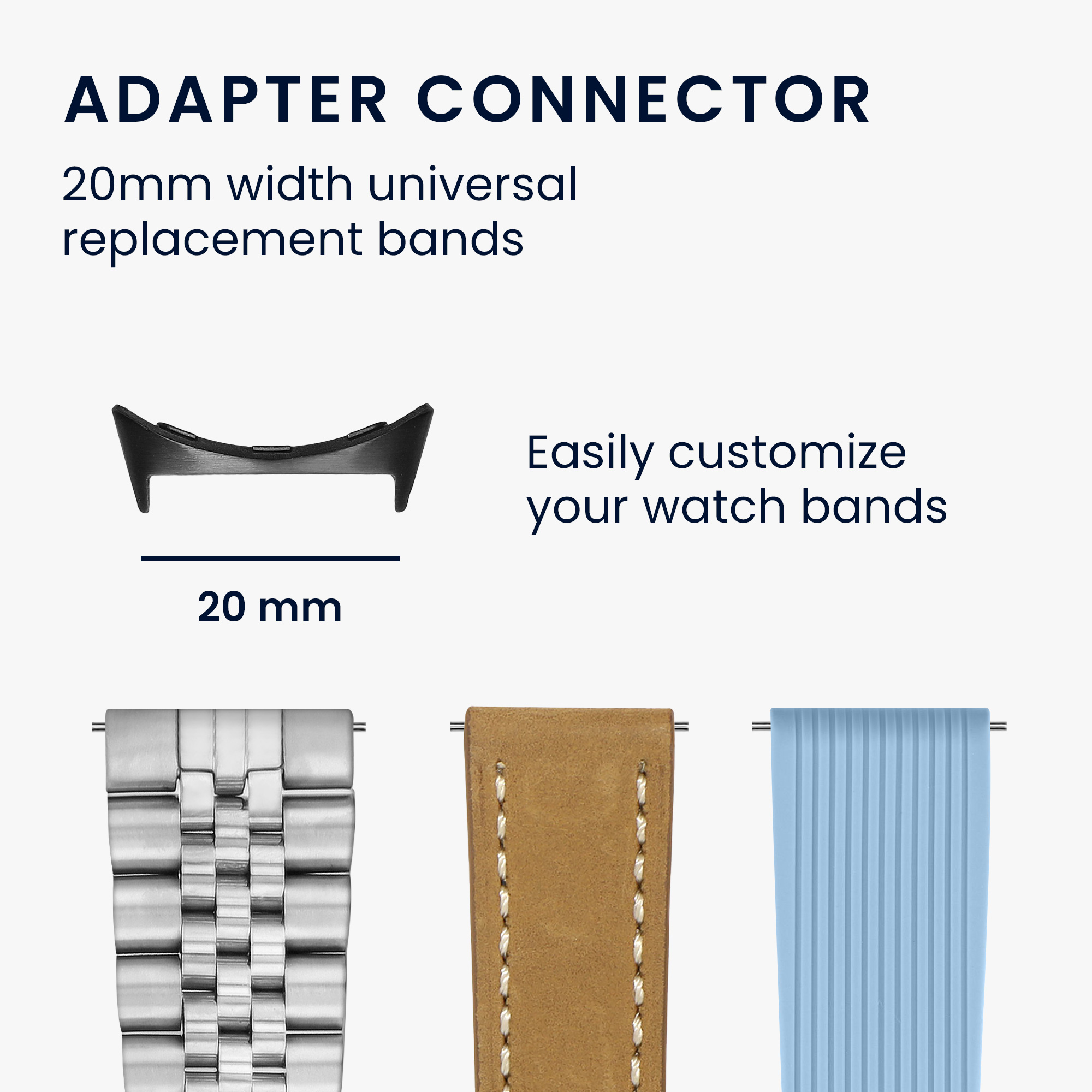 Adaptéry řemínku 20 mm pro Google Pixel Watch 1 / 2 / 3 41 mm / 4 41 mm, 4 ks kwmobile