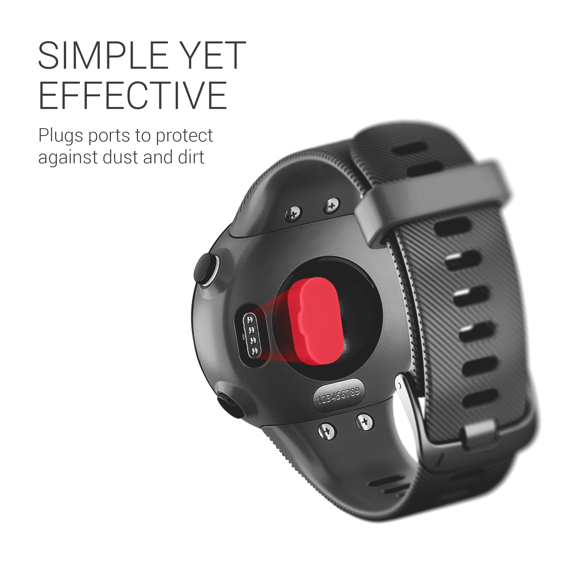 Prachové záslepky pro Garmin Venu / Forerunner / Vivomove / Fenix kwmobile sada 30 ks - černá