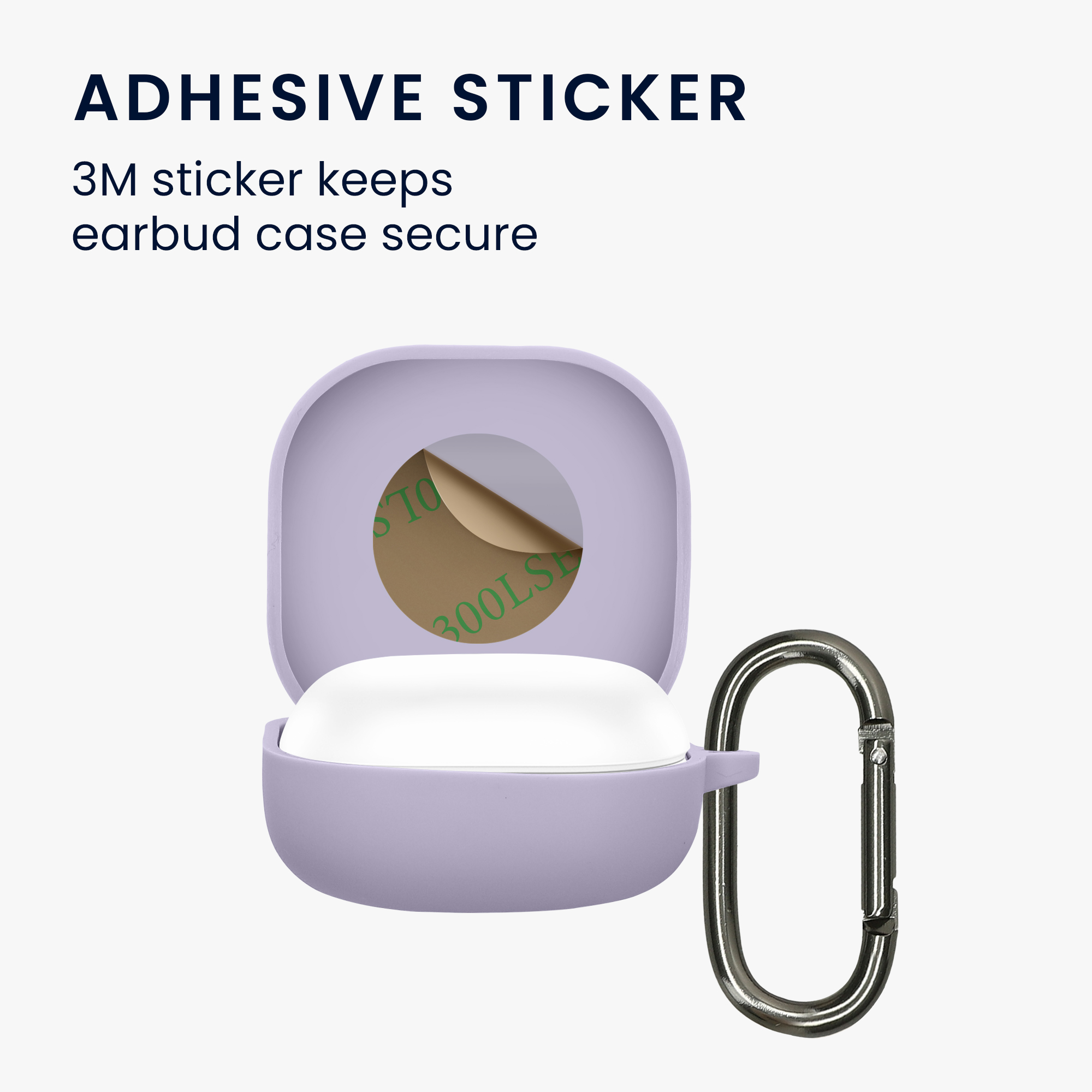 Obal pro Samsung Galaxy Buds FE kwmobile s karabinou silikonové - levandulová