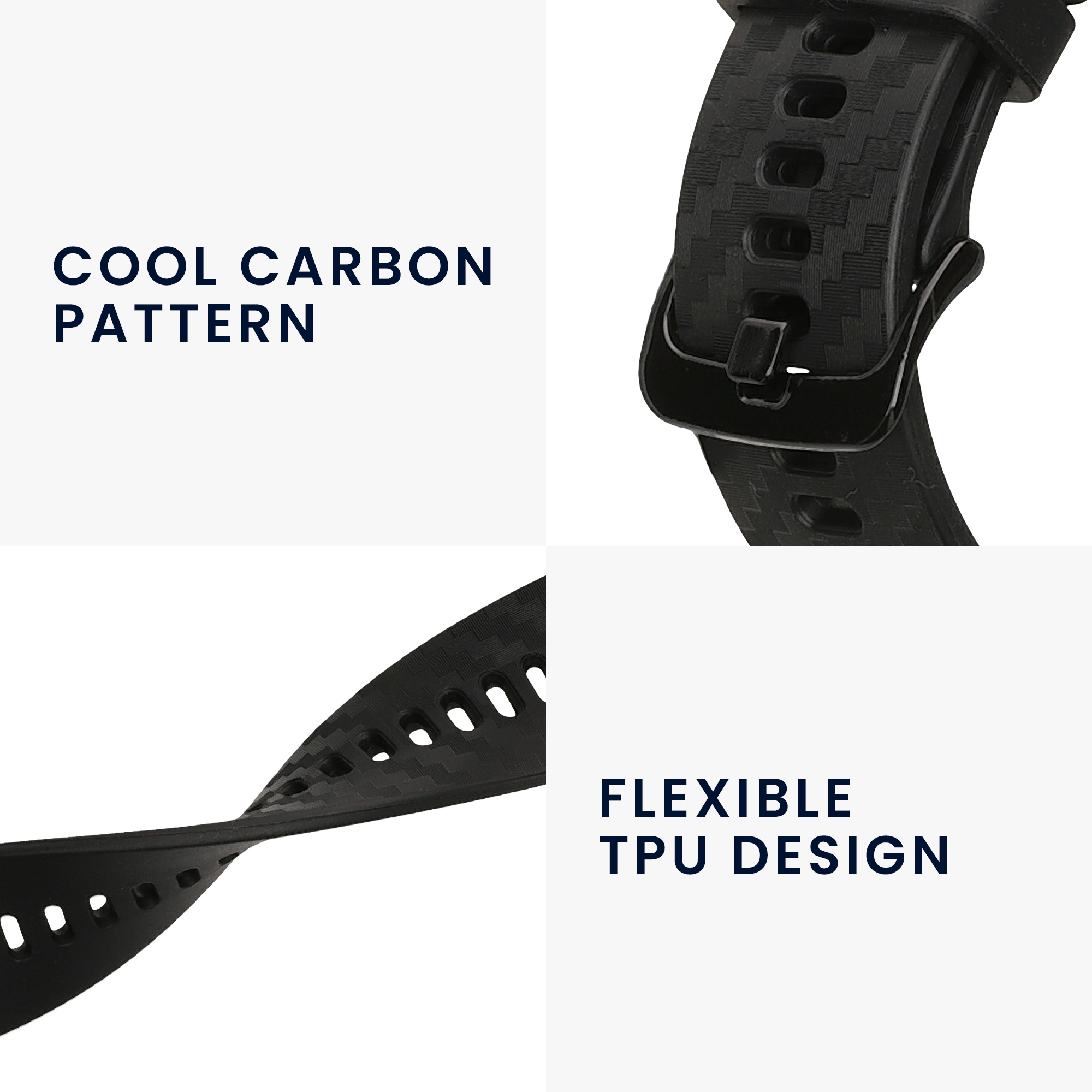 Řemínek k hodinkám COROS PACE 2 / APEX (42mm) Strap kwmobile - černá
