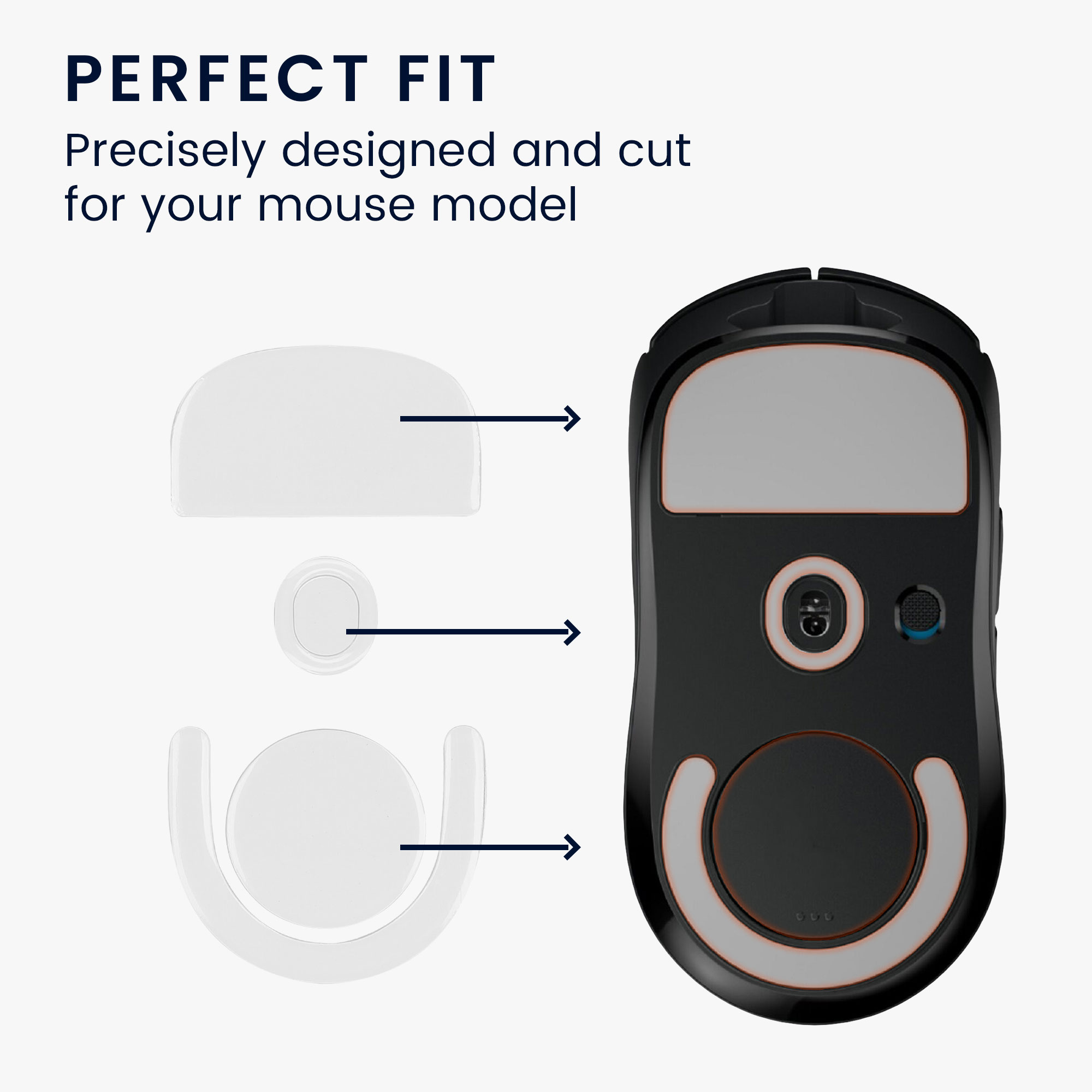 Náhradní nožičky na myš pro Logitech G PRO X Superlight 2 / Superlight 2 SE Computer Mouse Skates Sticker kwmobile - bílá
