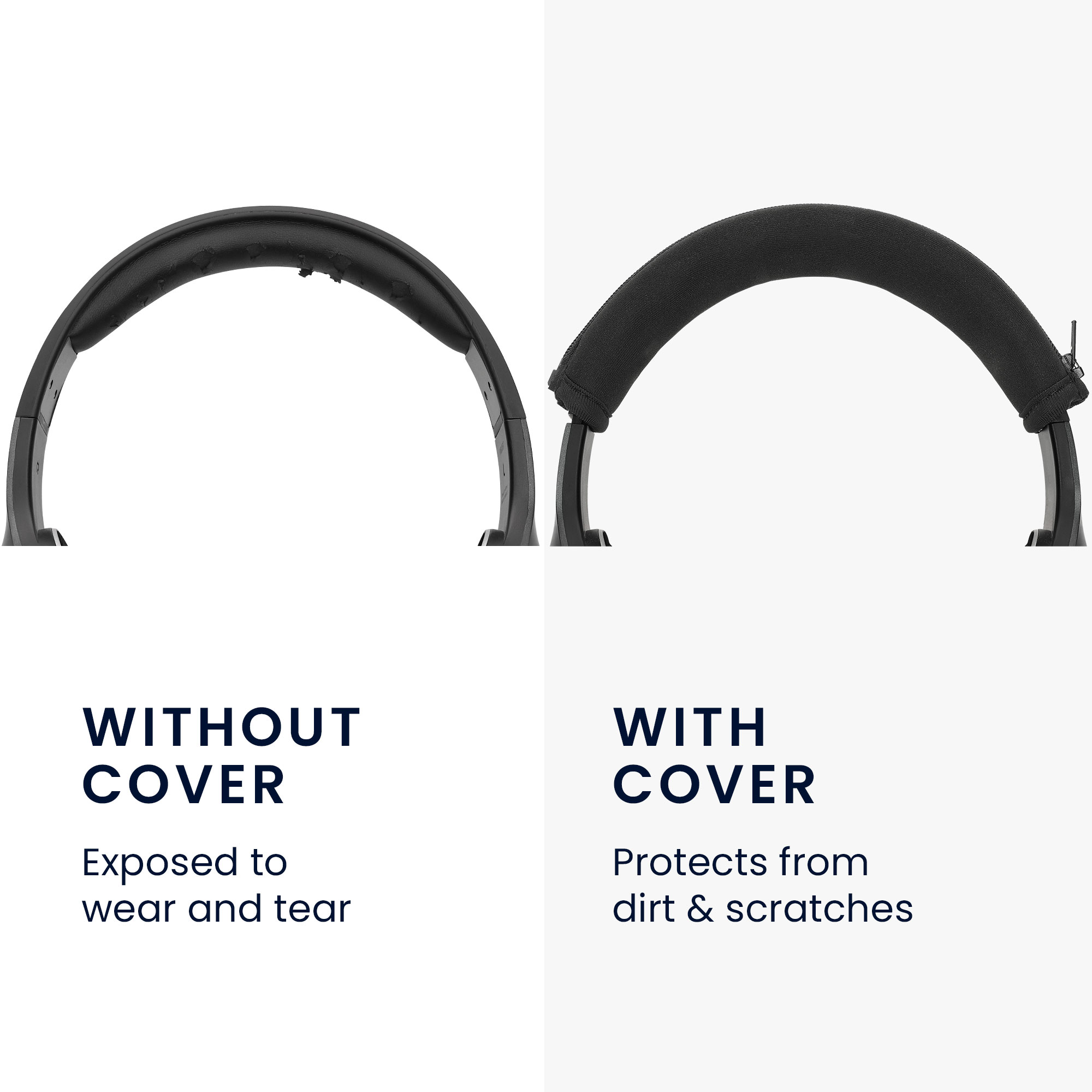 Chránič náhlavního mostu pro AudioTechnica ATH-S200BT / ATH-S220BT kwmobile se zipem neoprenové - černá