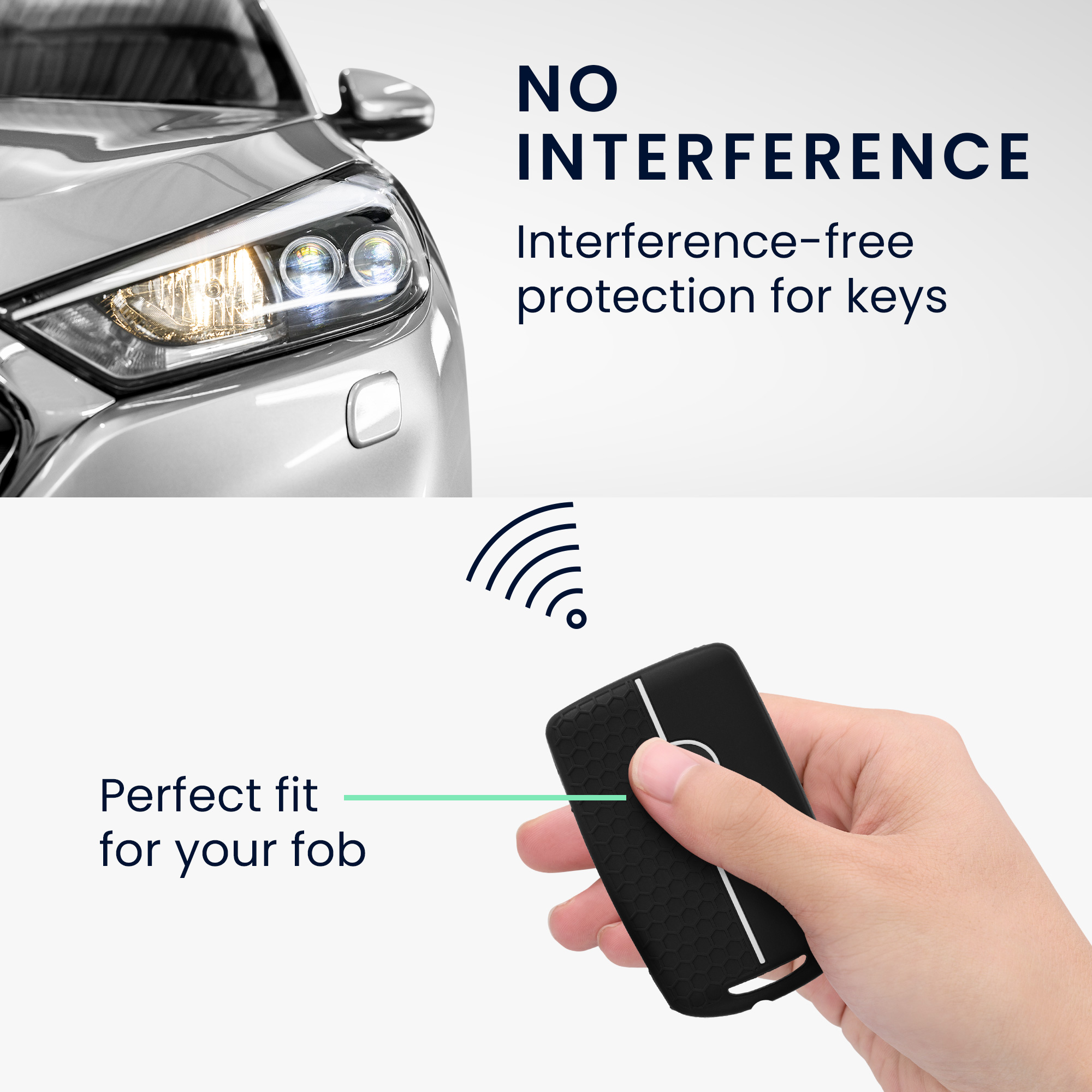 Pouzdro na klíč od auta Mazda - kwmobile - černá/bílá