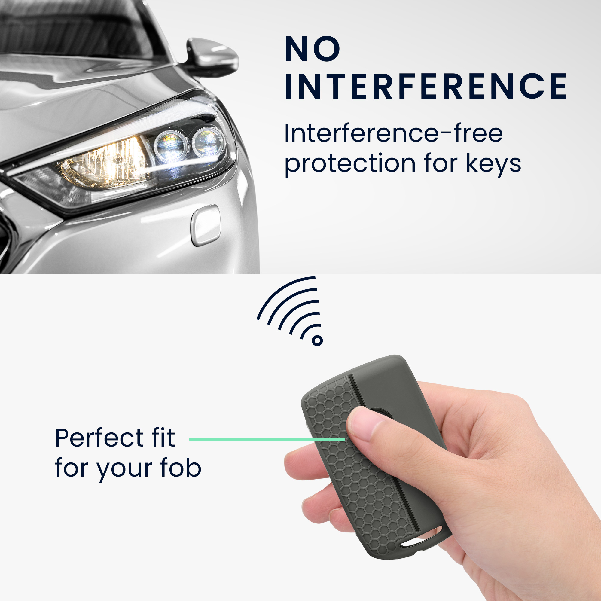 Pouzdro na klíč od auta Mazda - kwmobile - černá/šedá
