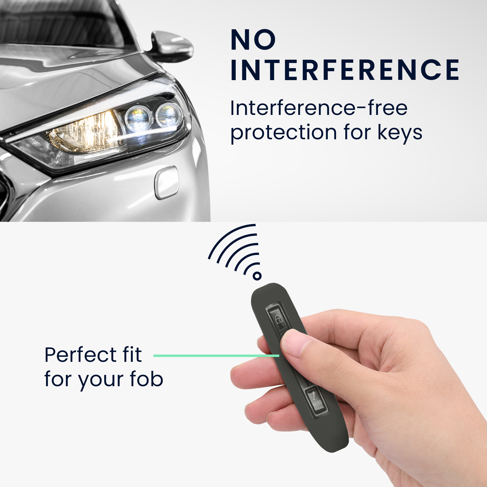 Pouzdro na klíč od auta Mazda - kwmobile - bílá/šedá
