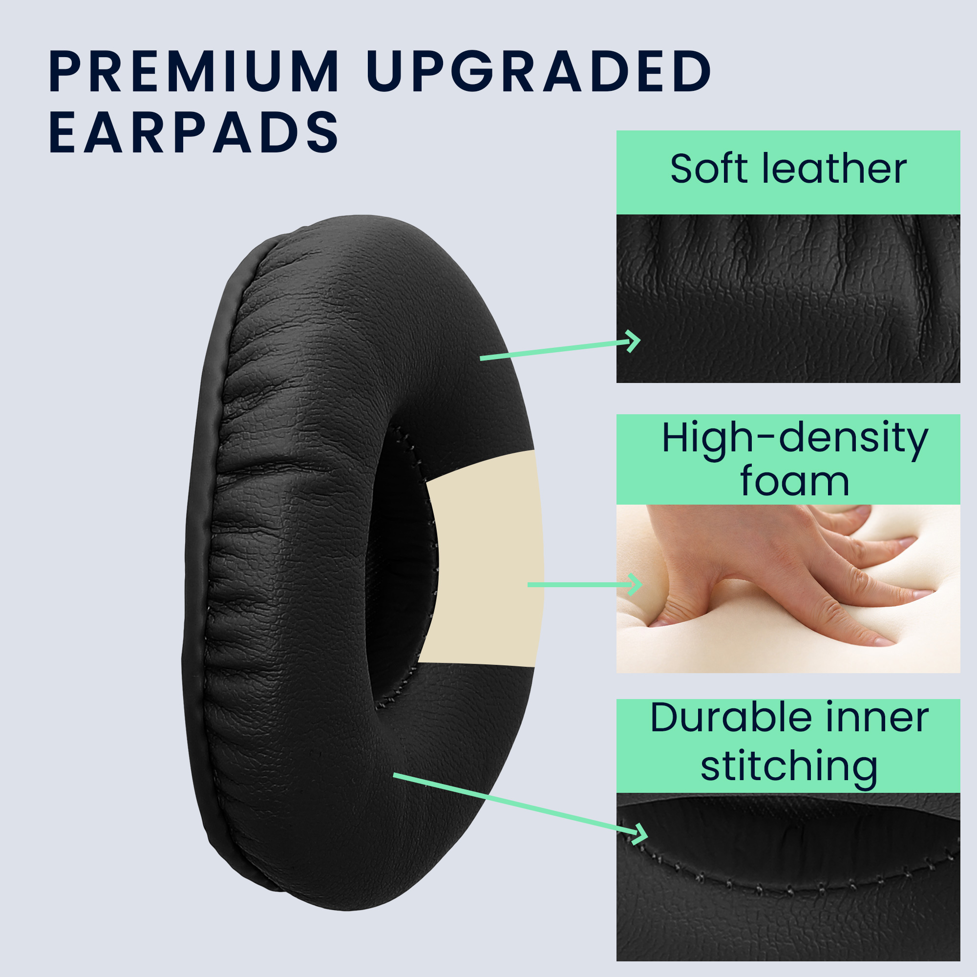 2x Náušníky na sluchátka kwmobile pro Philips H4205 Ear Pads - černá
