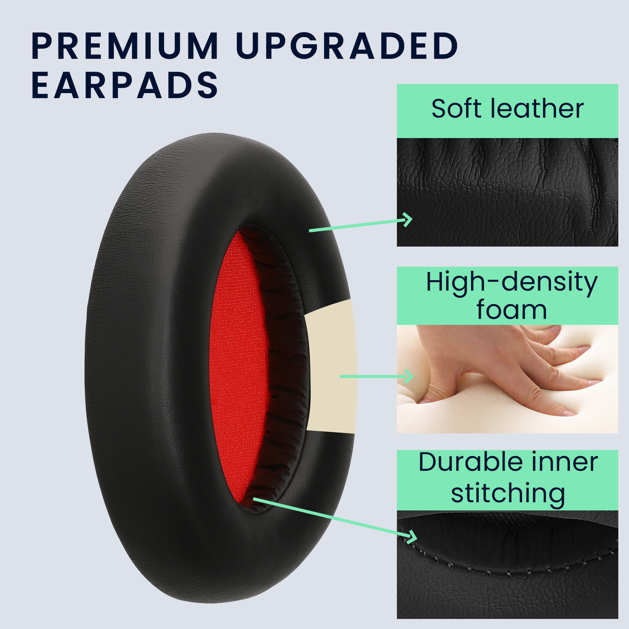 Náhradní náušníky kwmobile pro 1More SonoFlow / SonoFlow SE Replacement Ear Pads, černá