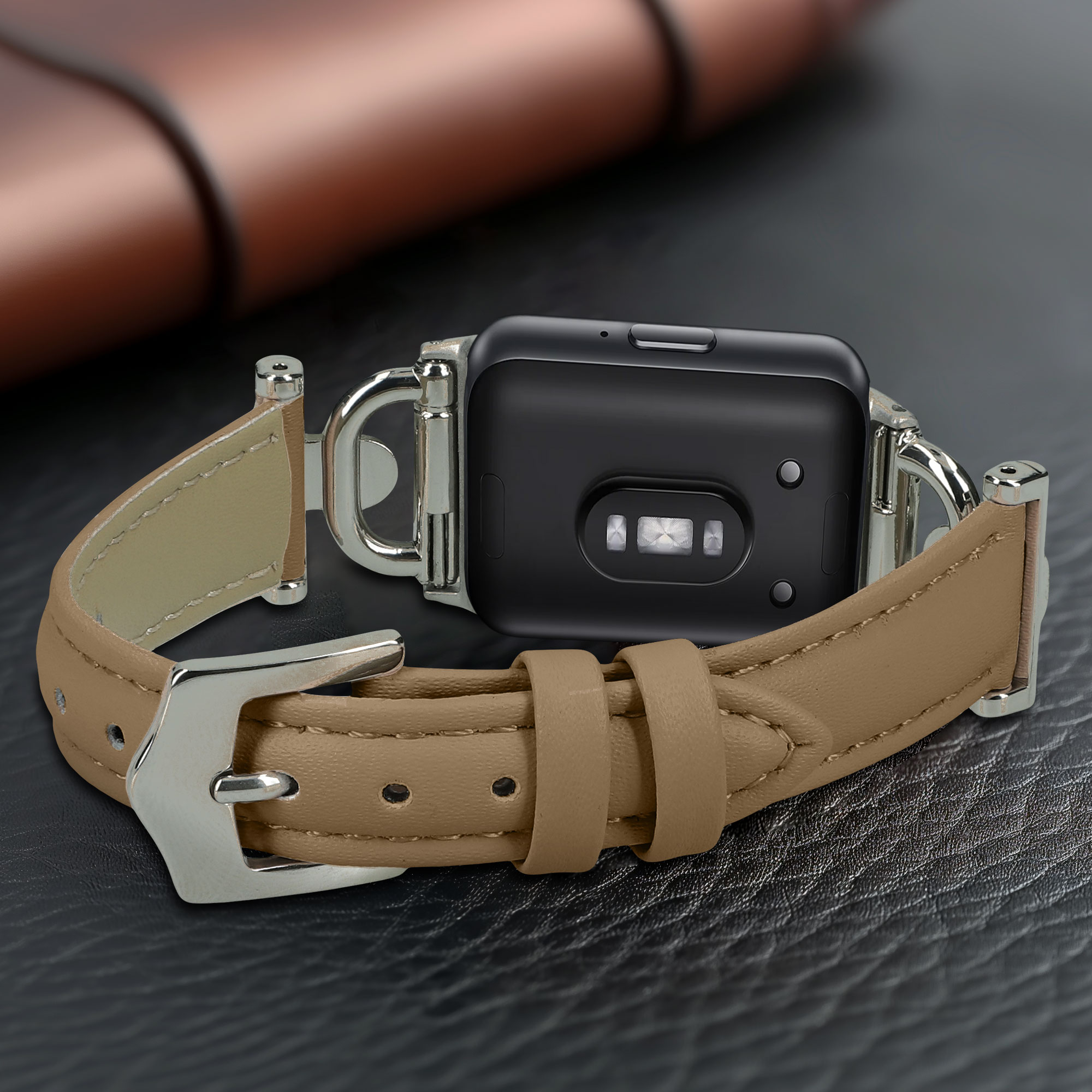Kožený řemínek pro Samsung Galaxy Fit 3 kwmobile - světle hnědá