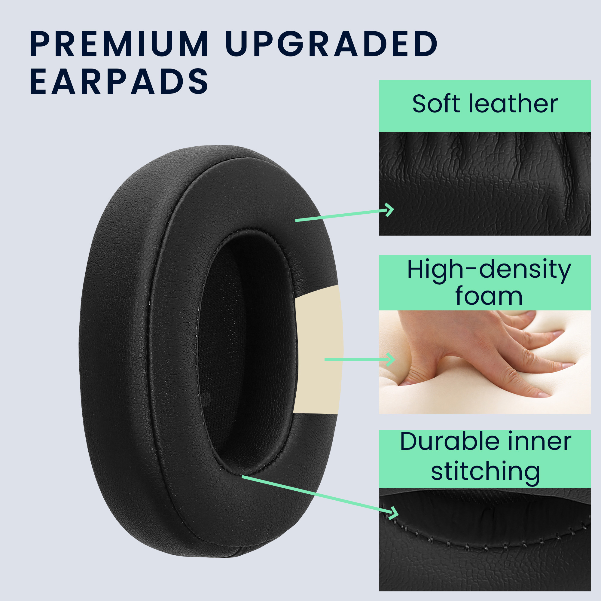 Náušníky kwmobile 2 ks pro JBL Tune 770NC / 770 / 720BT / 720 - černá