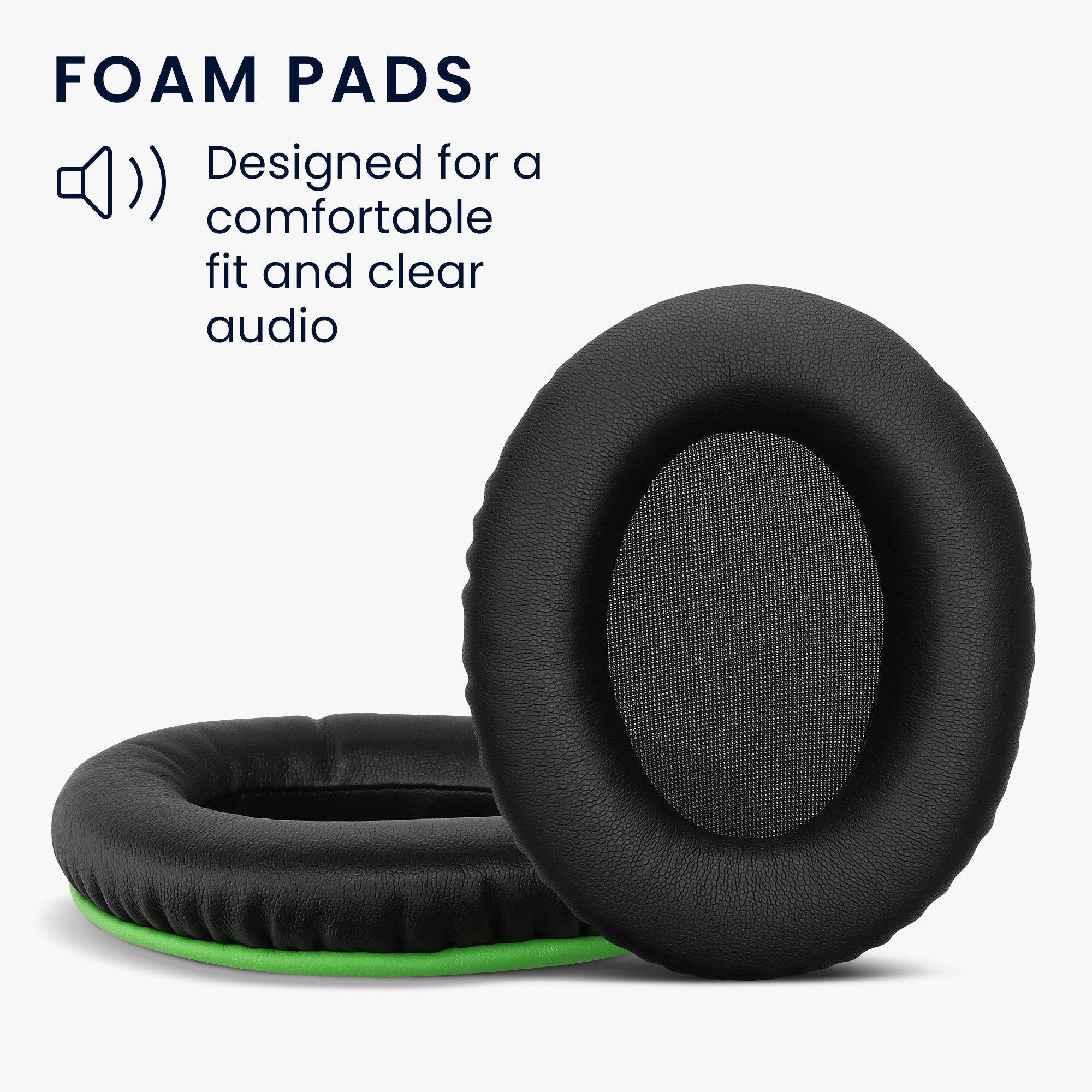 2x Náušníky na sluchátka kwmobile pro HyperX Cloud Stinger 2 Ear Pads - černá / Neon Green