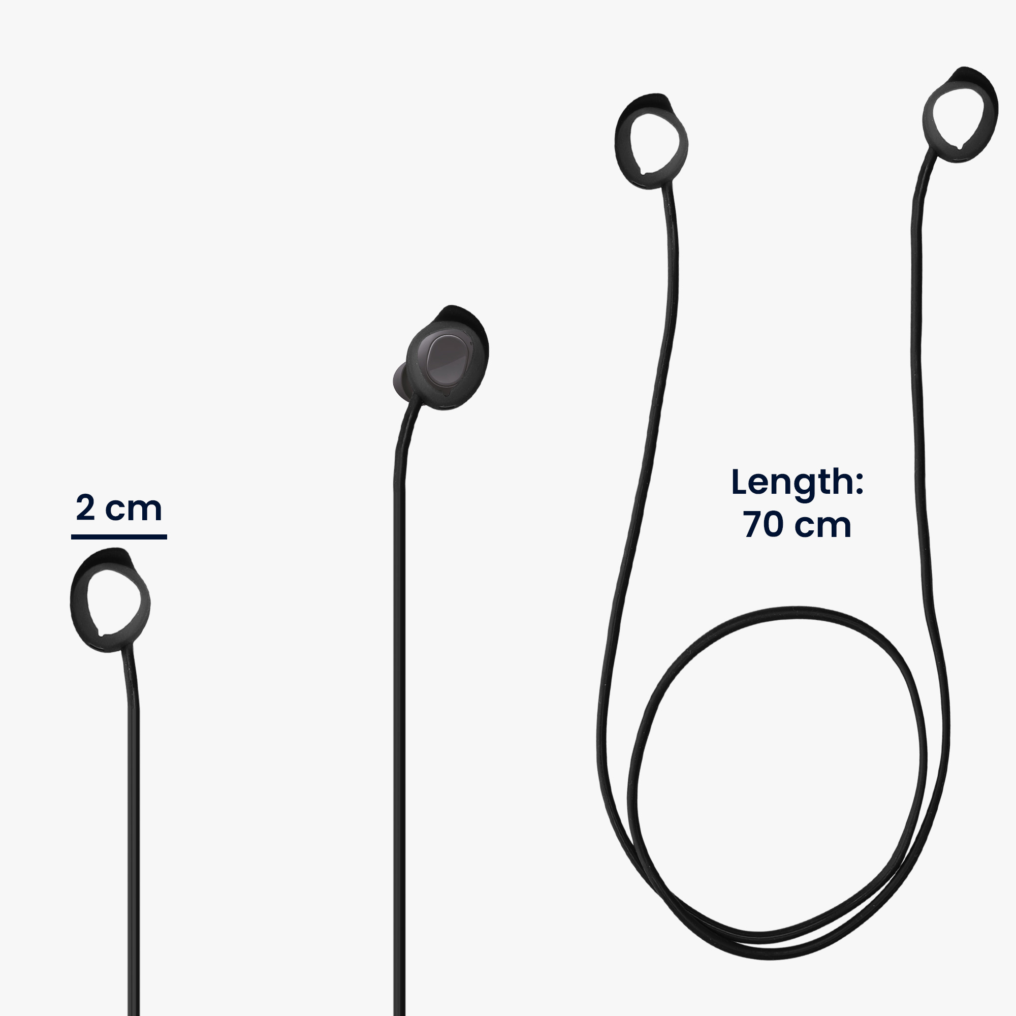 Šňůrka na sluchátka Samsung Galaxy Buds FE kwmobile tmavě modro-černý