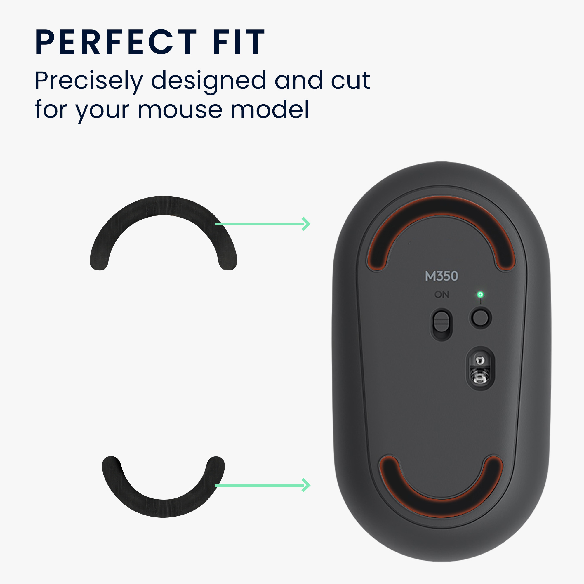 Náhradní kluzné plochy pro myš Logitech Pebble Mouse Computer Mouse Skates Sticker kwmobile...