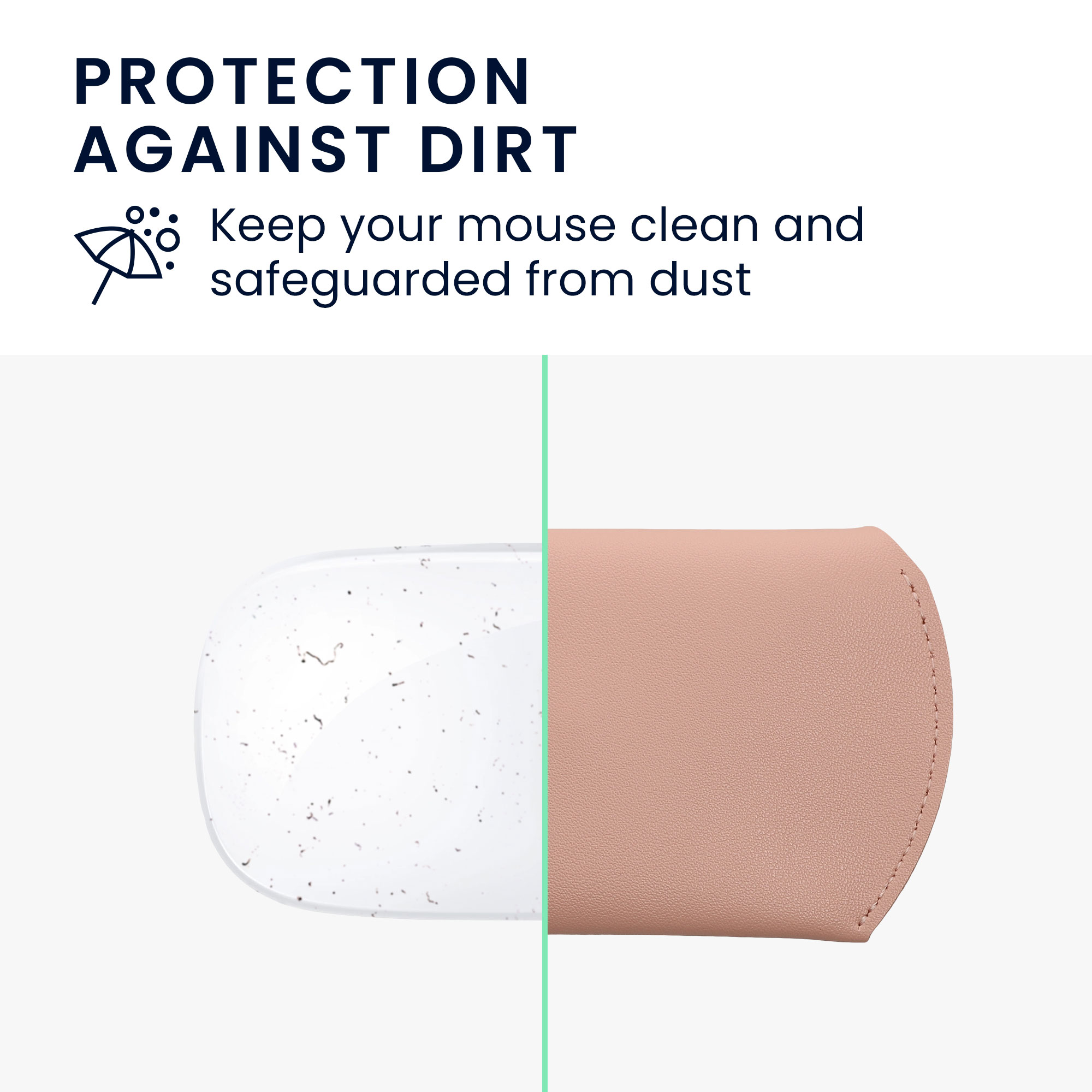Pouzdro pro Apple Magic Mouse 1 / Magic Mouse 2 / Logitech Pebble Wireless kwmobile z eko kůže - starorůžová