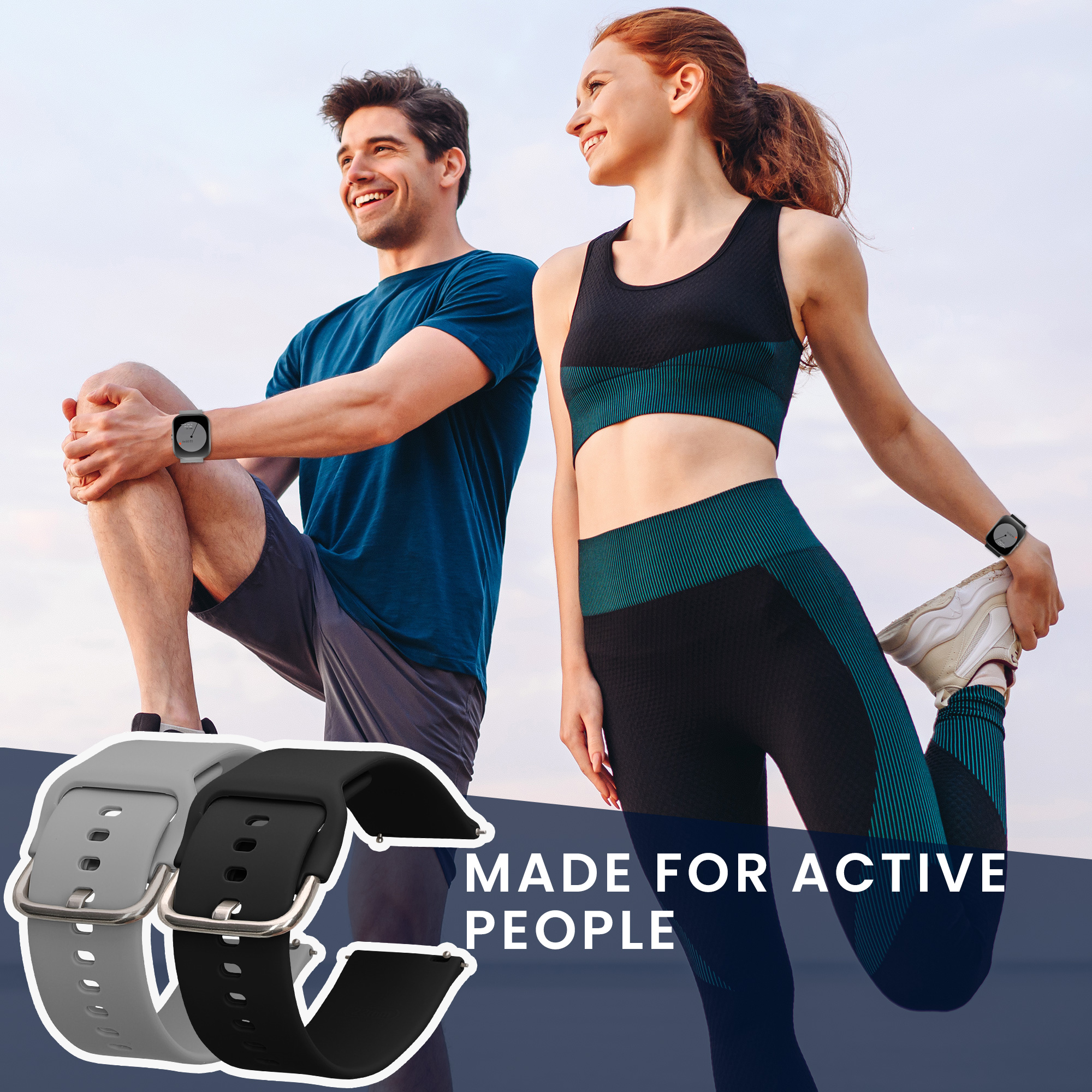 Náhradní řemínky CMF by Nothing Watch Pro (D395) sada 2 ks černá/šedá kwmobile