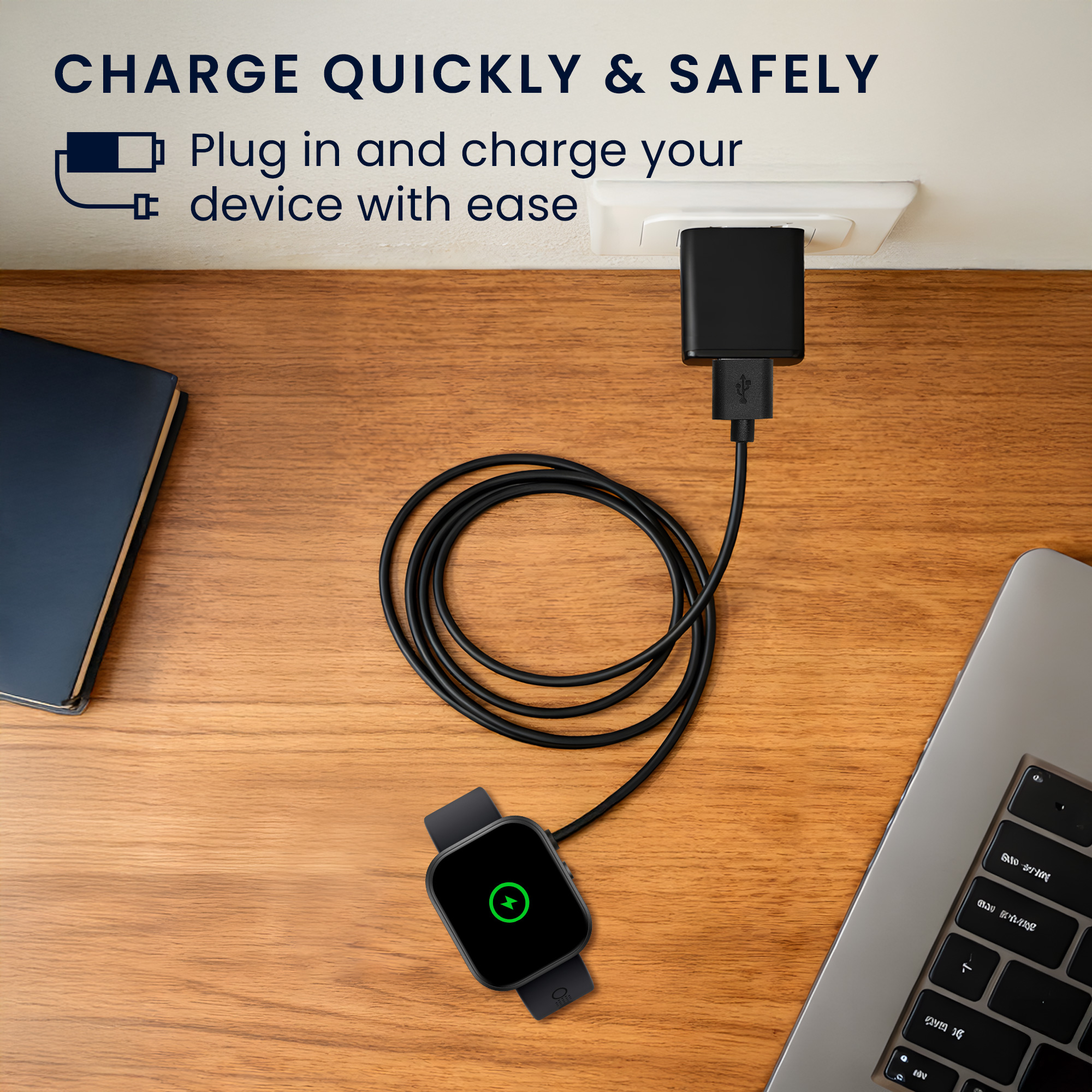 Náhradní nabíjecí kabel hodinky CMF by Nothing Watch Pro (D395) USB černá kwmobile
