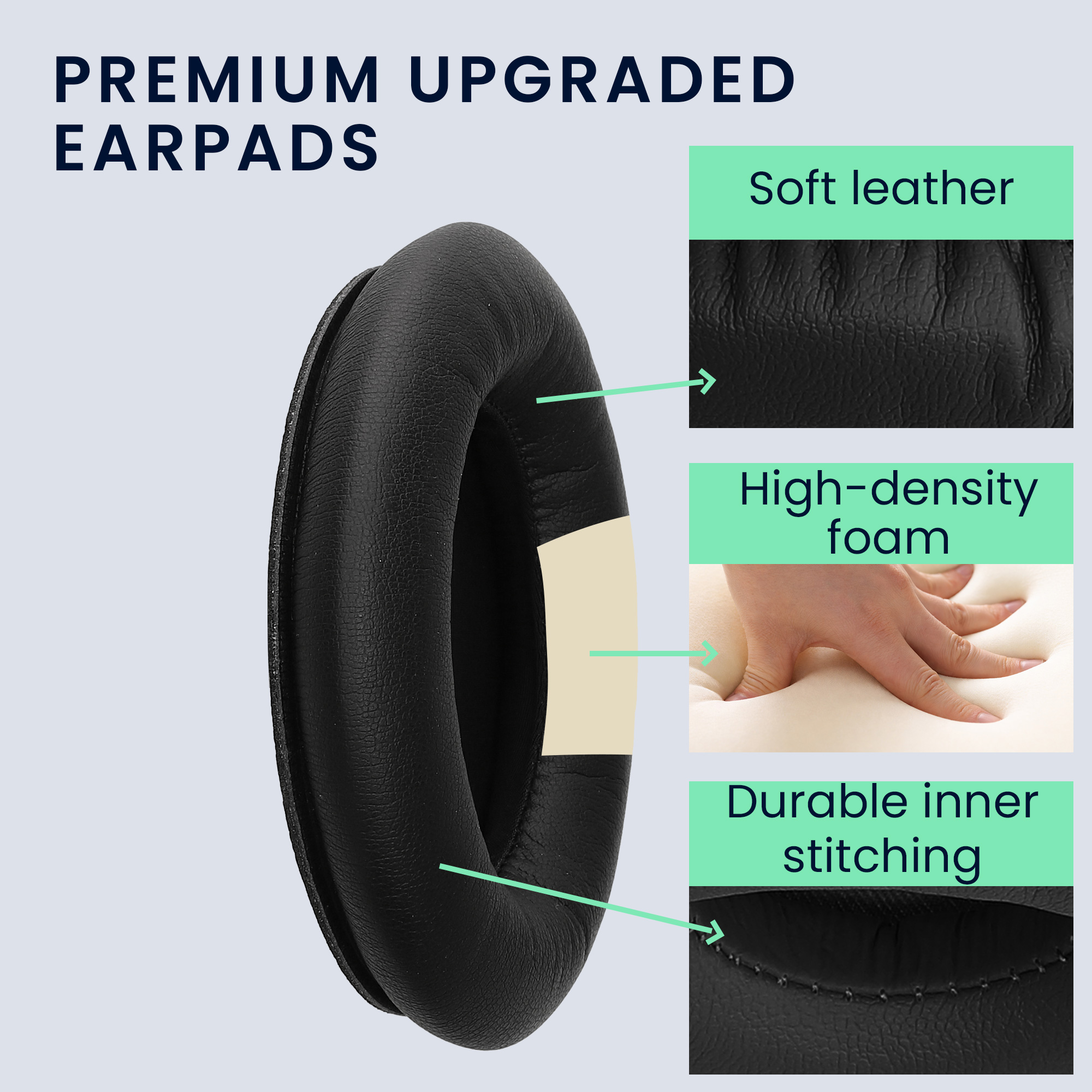 2 ks Náhradní náušníky na sluchátka JBL Tour One Replacement Ear Pads kwmobile - černá