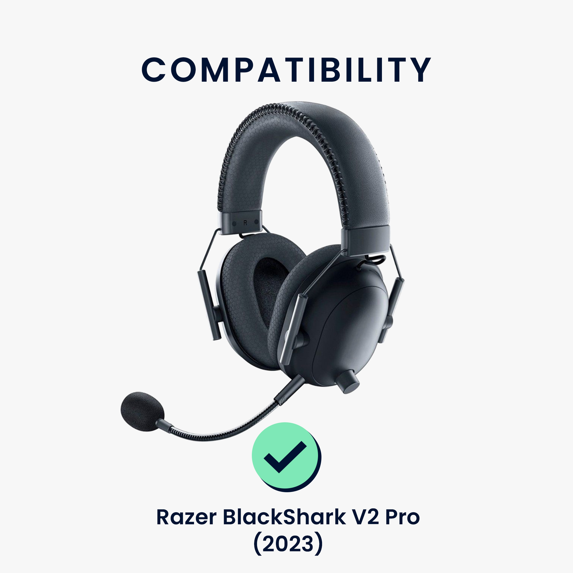 Náhradní náušníky na sluchátka Razer BlackShark V2 Pro (2023) 2 ks černé