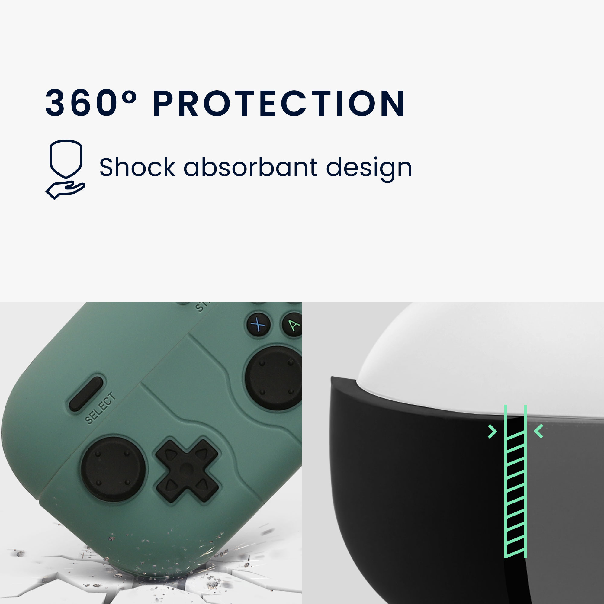 Pouzdro na sluchátka kwmobile pro Sony LinkBuds S, zelená / černá