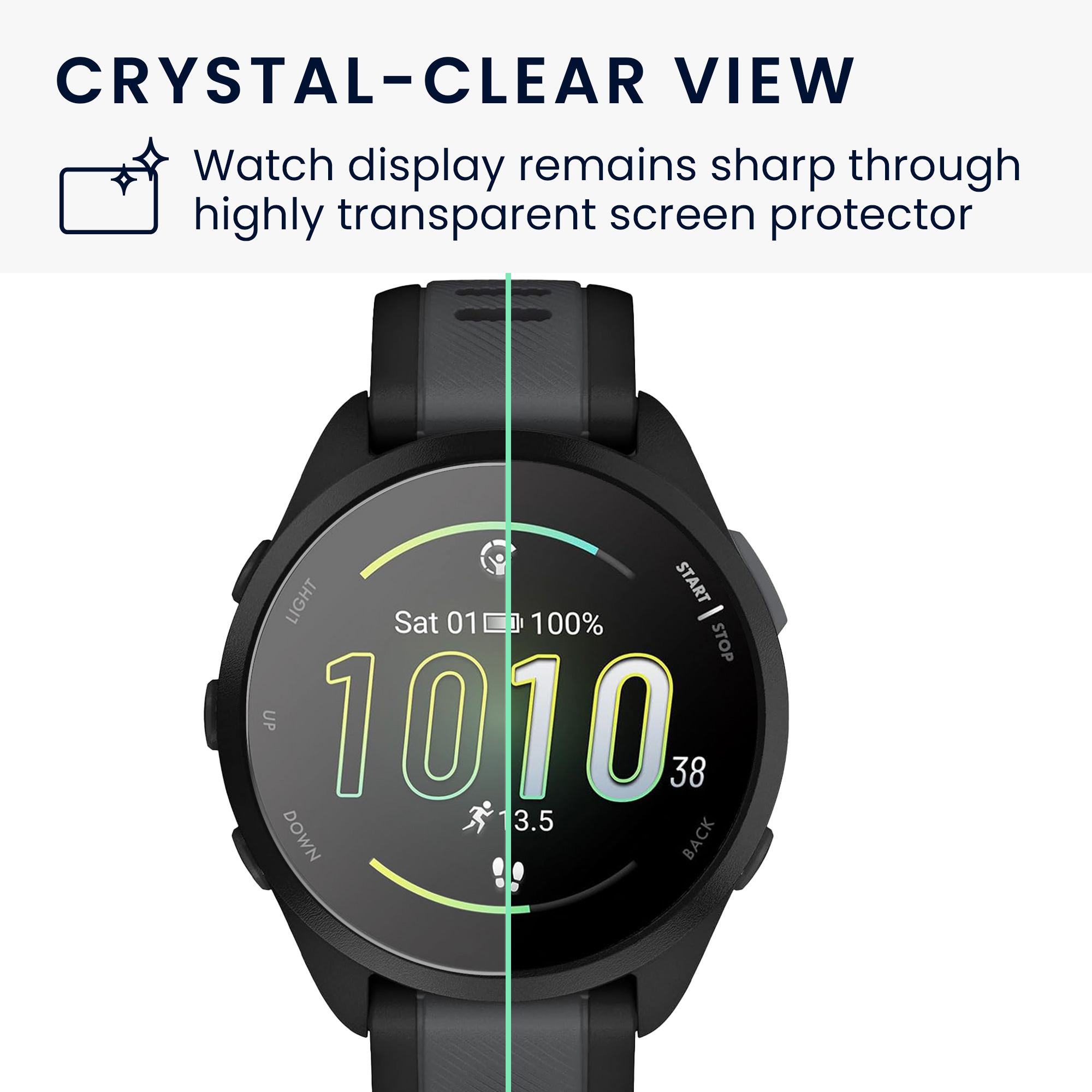 Ochranná skla pro Garmin Forerunner 165 / Forerunner 165 Music kwmobile sada 2 ks - transparentní