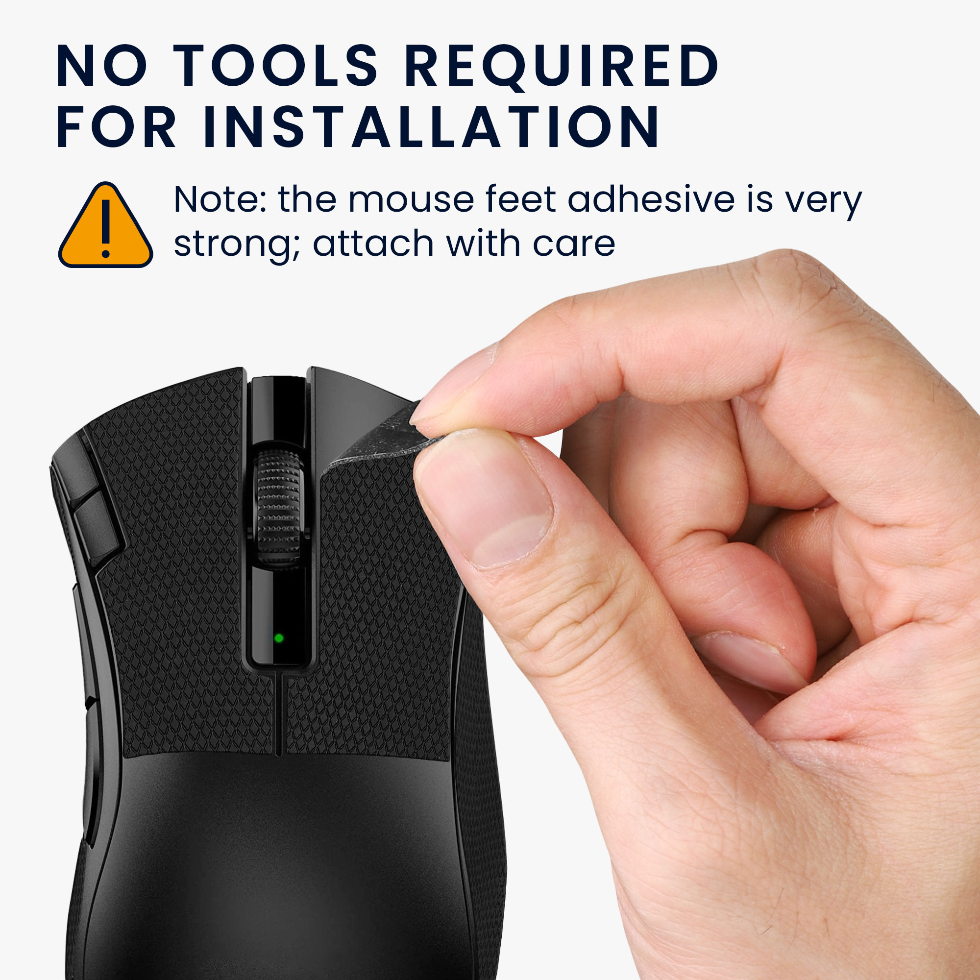 Protiskluzová páska na myš pro Razer DeathAdder V2 X kwmobile z eko kůže - černá