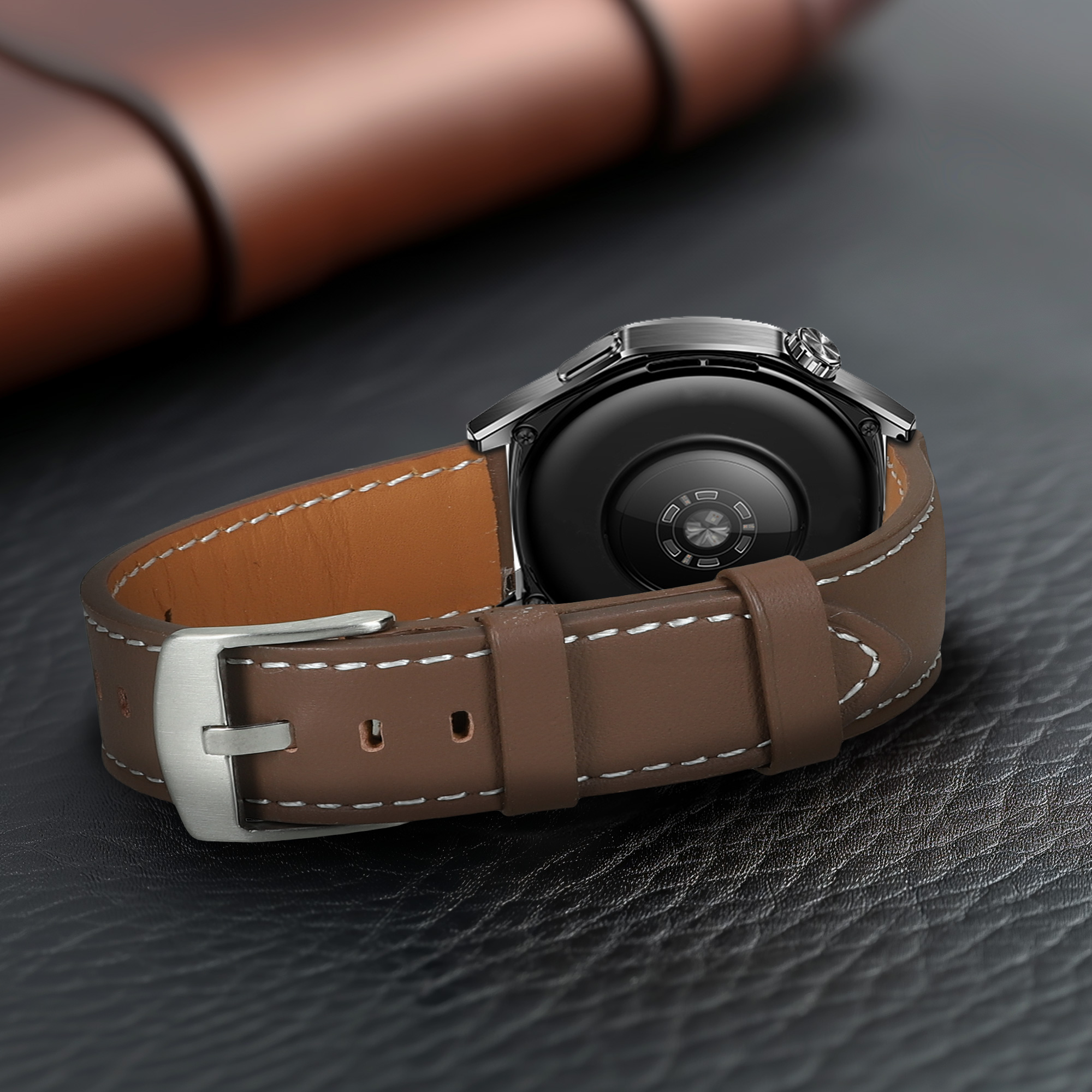Kožený řemínek Huawei Watch GT5 46mm hnědá kwmobile