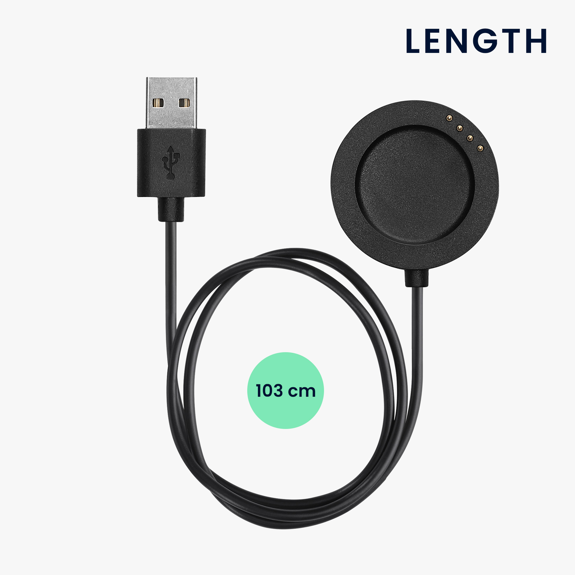 Nabíjecí kabel kwmobile pro Xiaomi Watch S4 Sport, černá