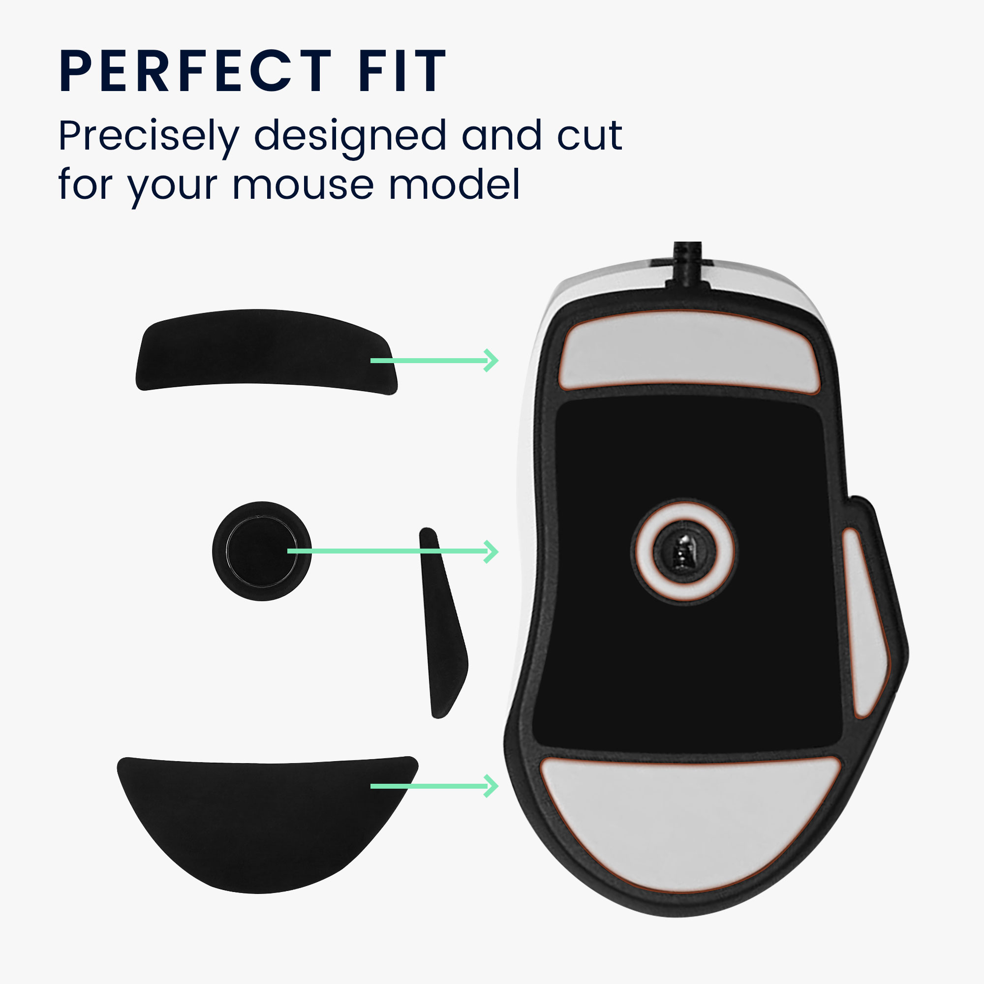 Náhradní kluzáky kwmobile ROCCAT Kone XP - černá