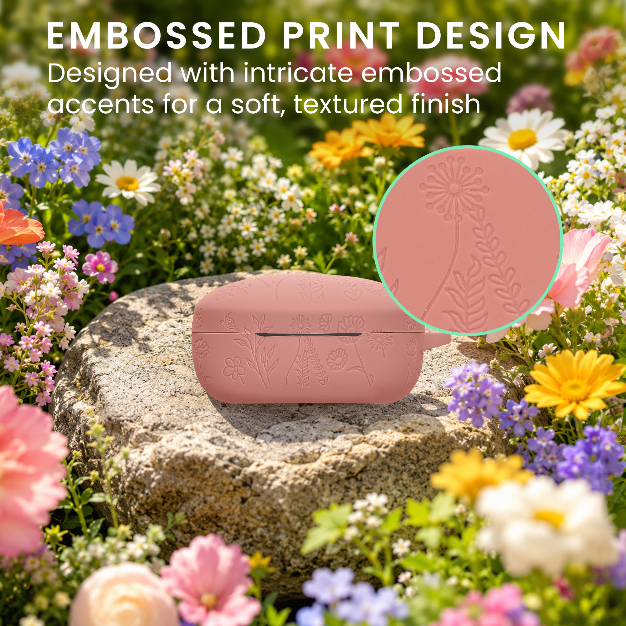 Pouzdro kwmobile pro Anker Soundcore Life P2 mini Case, Cover Embossed Pattern