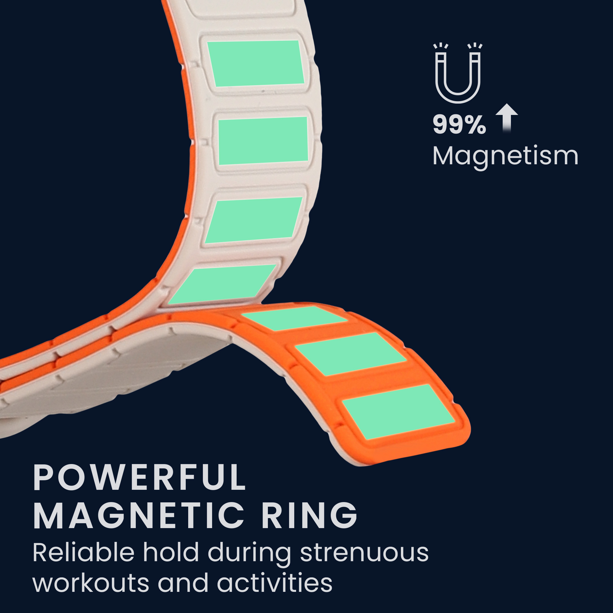 Řemínek pro Xiaomi Smart Band 8 Pro / Band 9 Pro / Redmi Watch 5 / Redmi Watch 4 kwmobile silikonové - bílá / oranžová