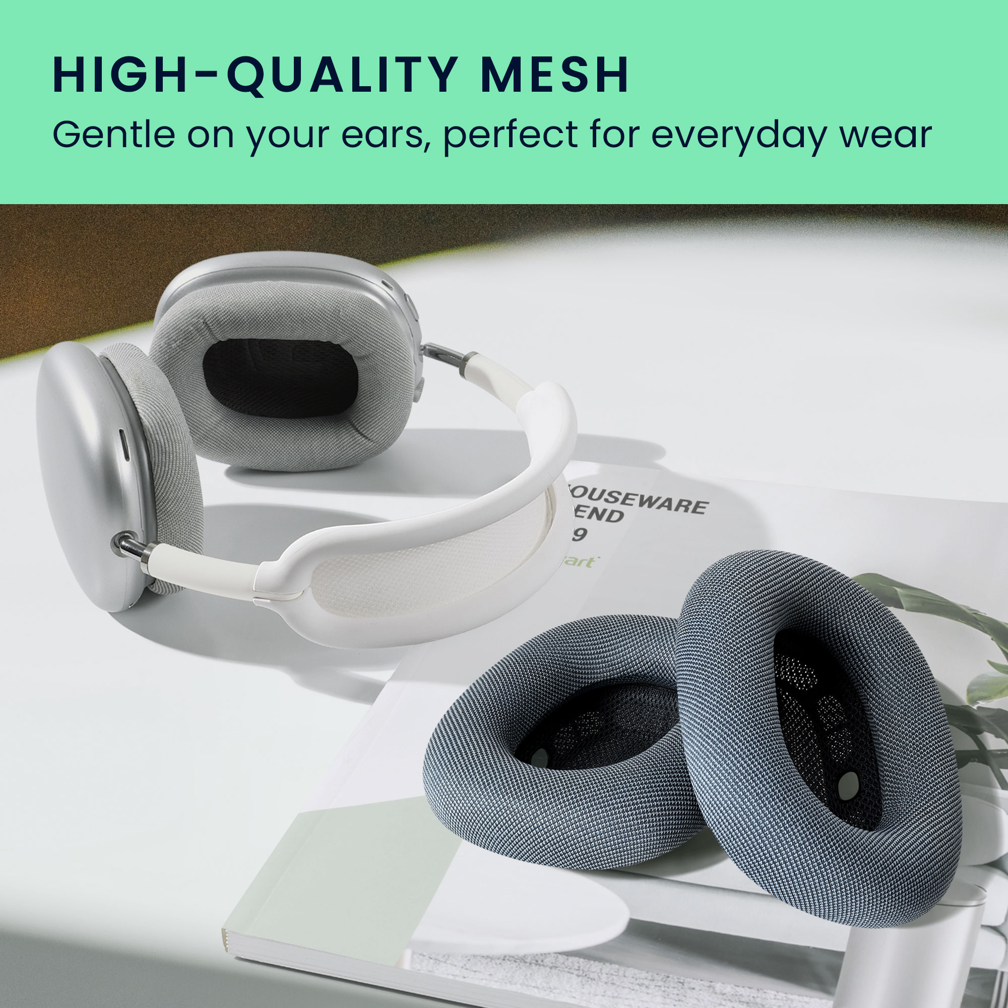 Náhradní náušníky pro Apple AirPods Max / AirPods Max 2 kwmobile - modrá