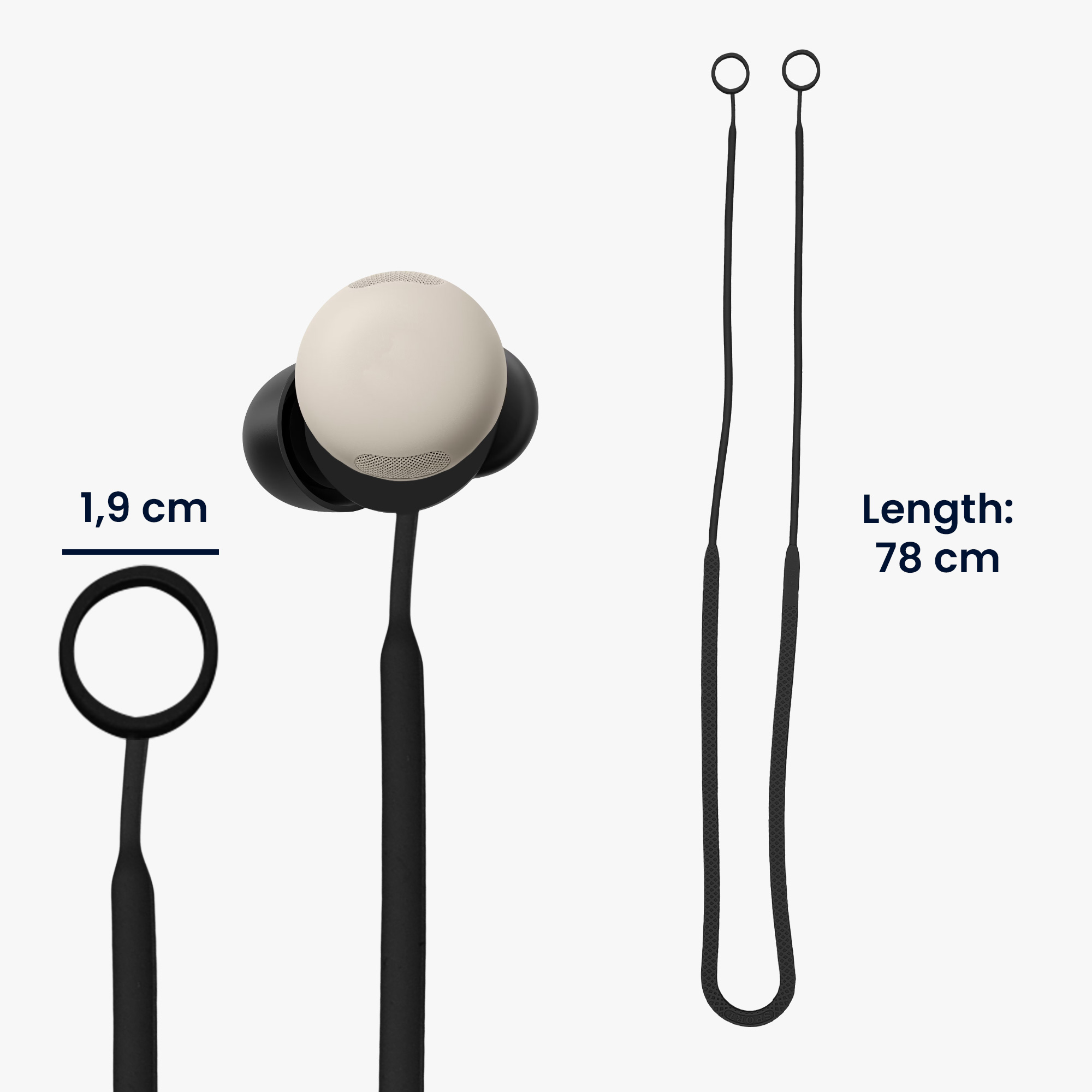 Silikonový držák kwmobile pro Google Pixel Buds Pro 2 - černá