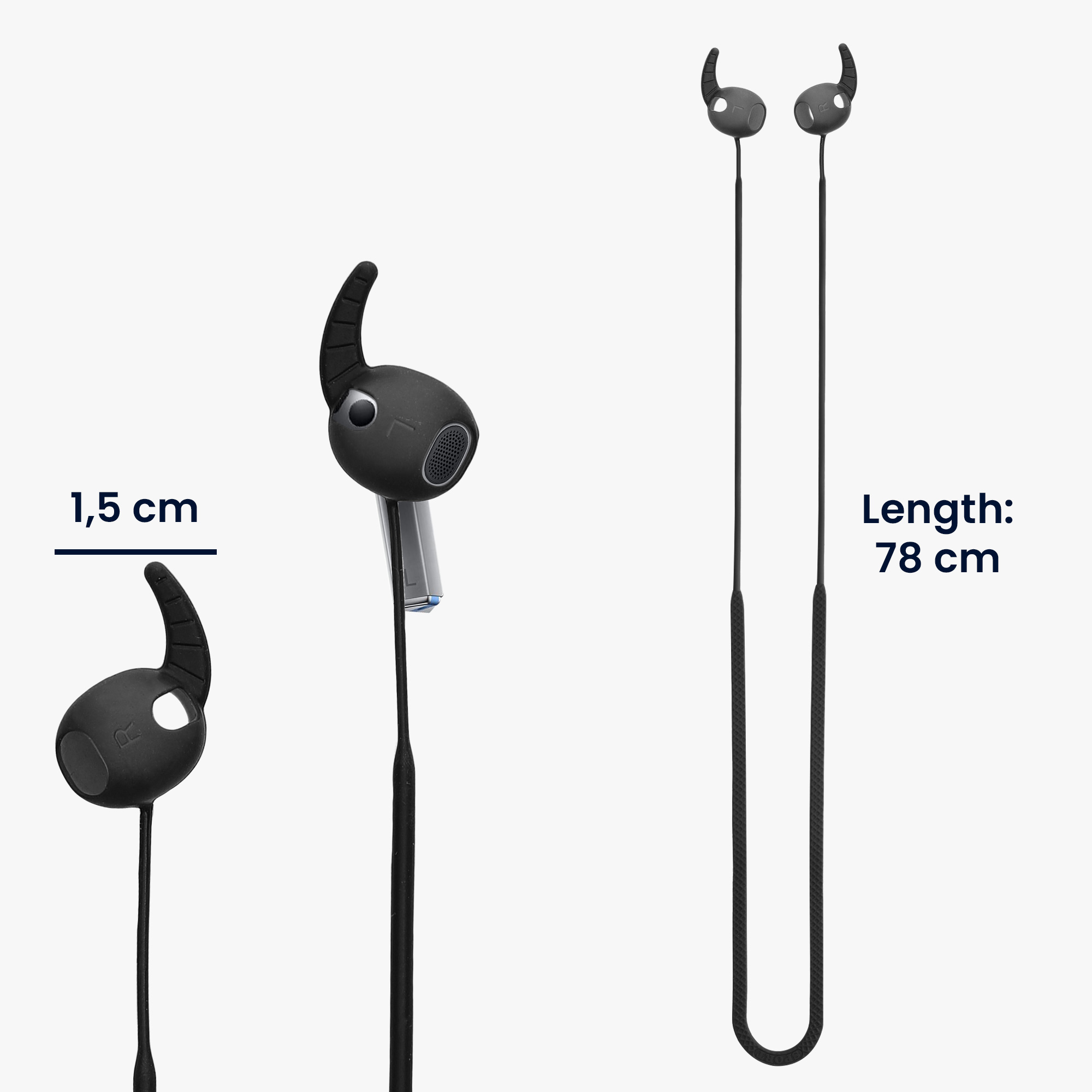 Šňůrka na sluchátka Samsung Galaxy Buds 3 kwmobile černý