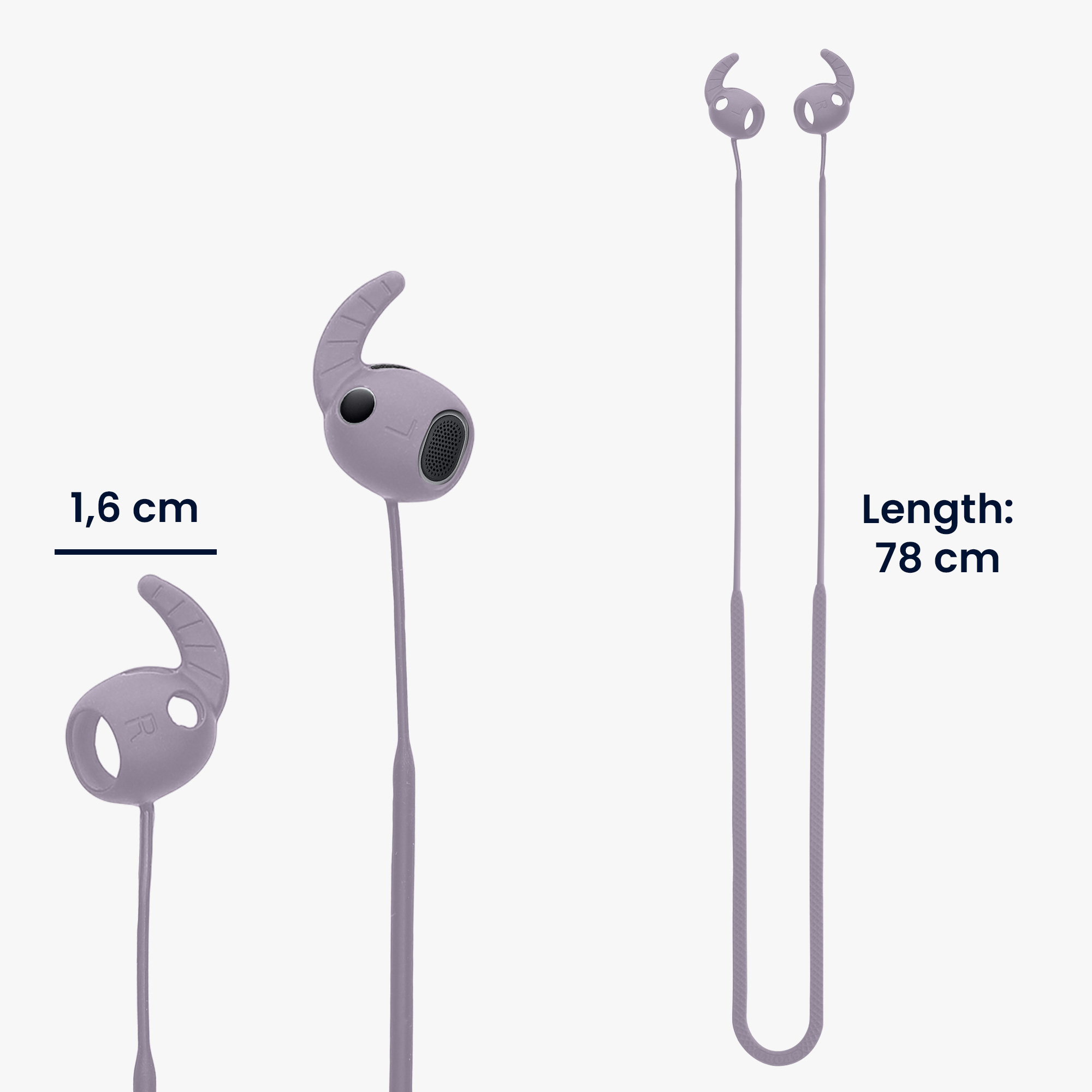 Šňůrka na sluchátka Samsung Galaxy Buds 3 Pro kwmobile levandulový